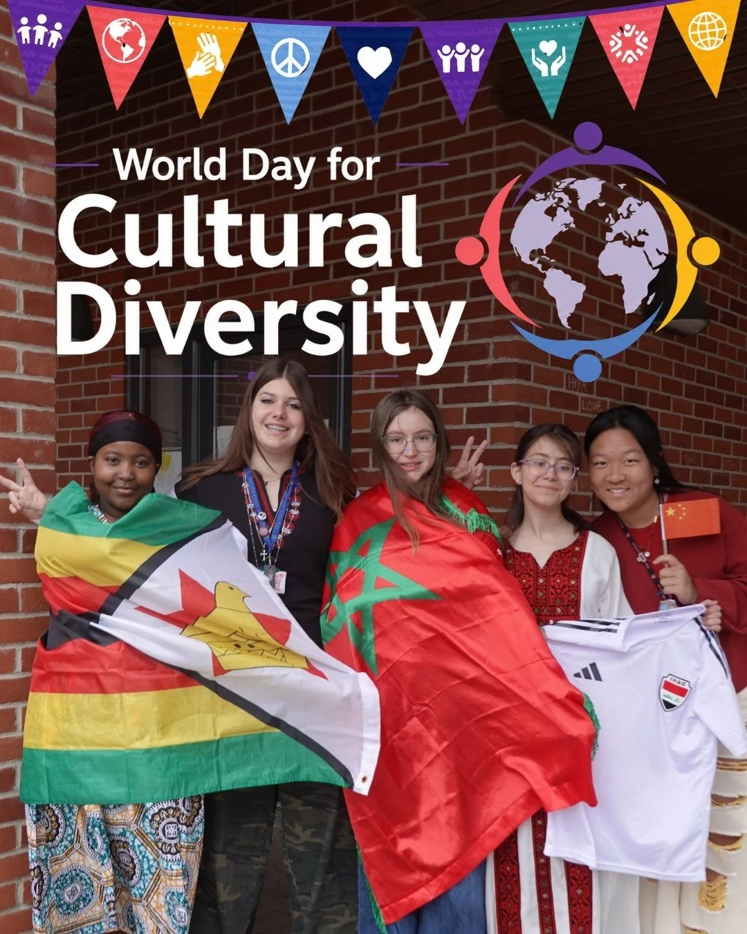 🌍✨ World Day for Cultural Diversity ✨🌍

Today, our school came together to celebrate World Day for Cultural Diversity, recognising and embracing the many cultures, backgrounds and traditions that make our community so special. 💙

It was an absolut