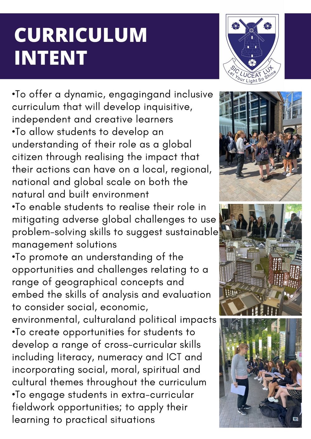 Geography Curriculum — Tolworth Girls' School & Sixth Form