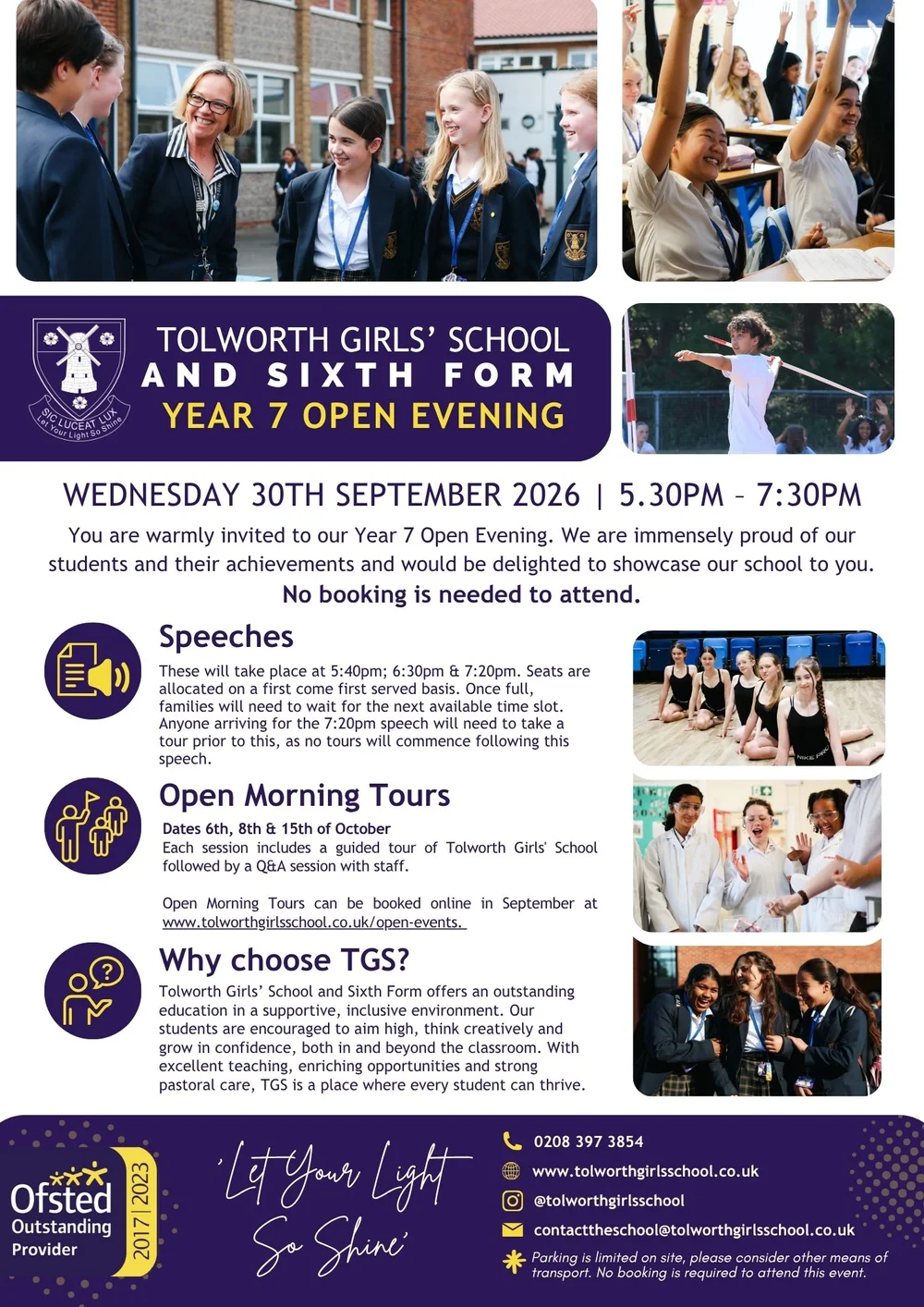 Year 7 Opening Evening — Tolworth Girls' School & Sixth Form
