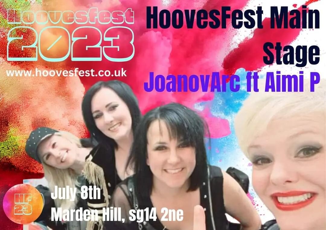 The stable roof is about to get blown right off with our mainstage act for the end of festival music finale ! 

The brilliant all girl rock band @joanovarc ft the brilliant @aimipmusic are bringing the Rock vibes to Hoovesfest

You can expect a mega 