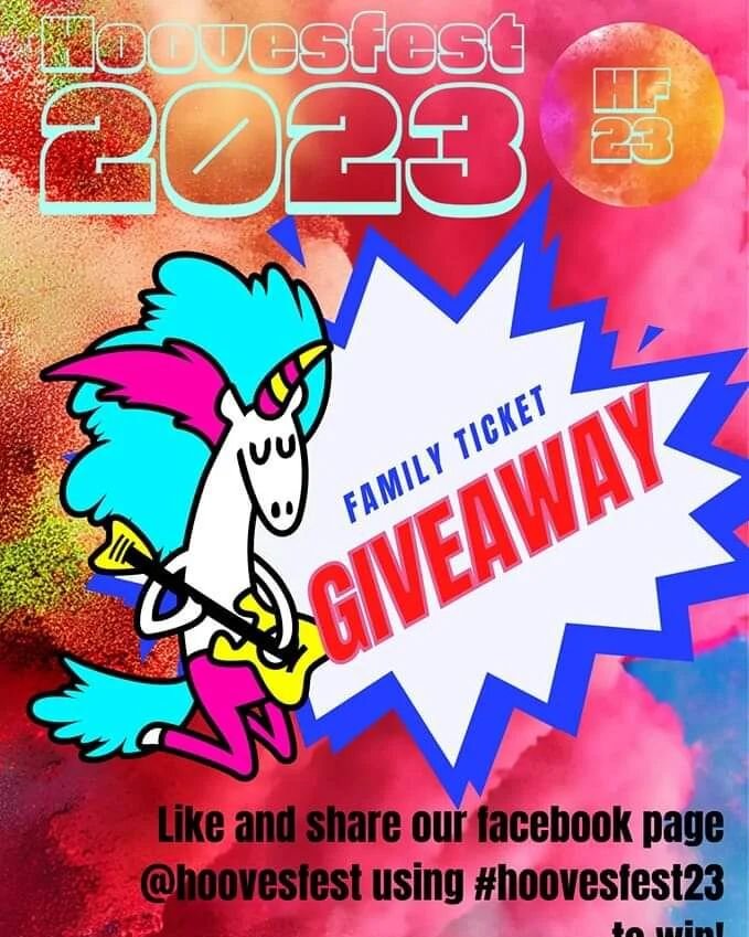 *** WIN FREE TICKETS ***

Would you like to be in with a chance of winning a FREE family ticket to Hoovesfest? 

All you have to do is 'like' this post and share with the hashtag #hoovesfest23  to be in with the chance of winning one of the last rema