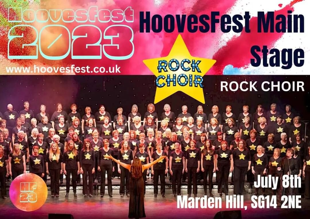 We a hugely excited announce that the UK&rsquo;s Award-Winning Contemporary Choir @rock_choir will be kicking off the grand finale at this years Hoovesfest !

Rock Choir will be 70 plus singers strong as they perform some contemporary classics to get