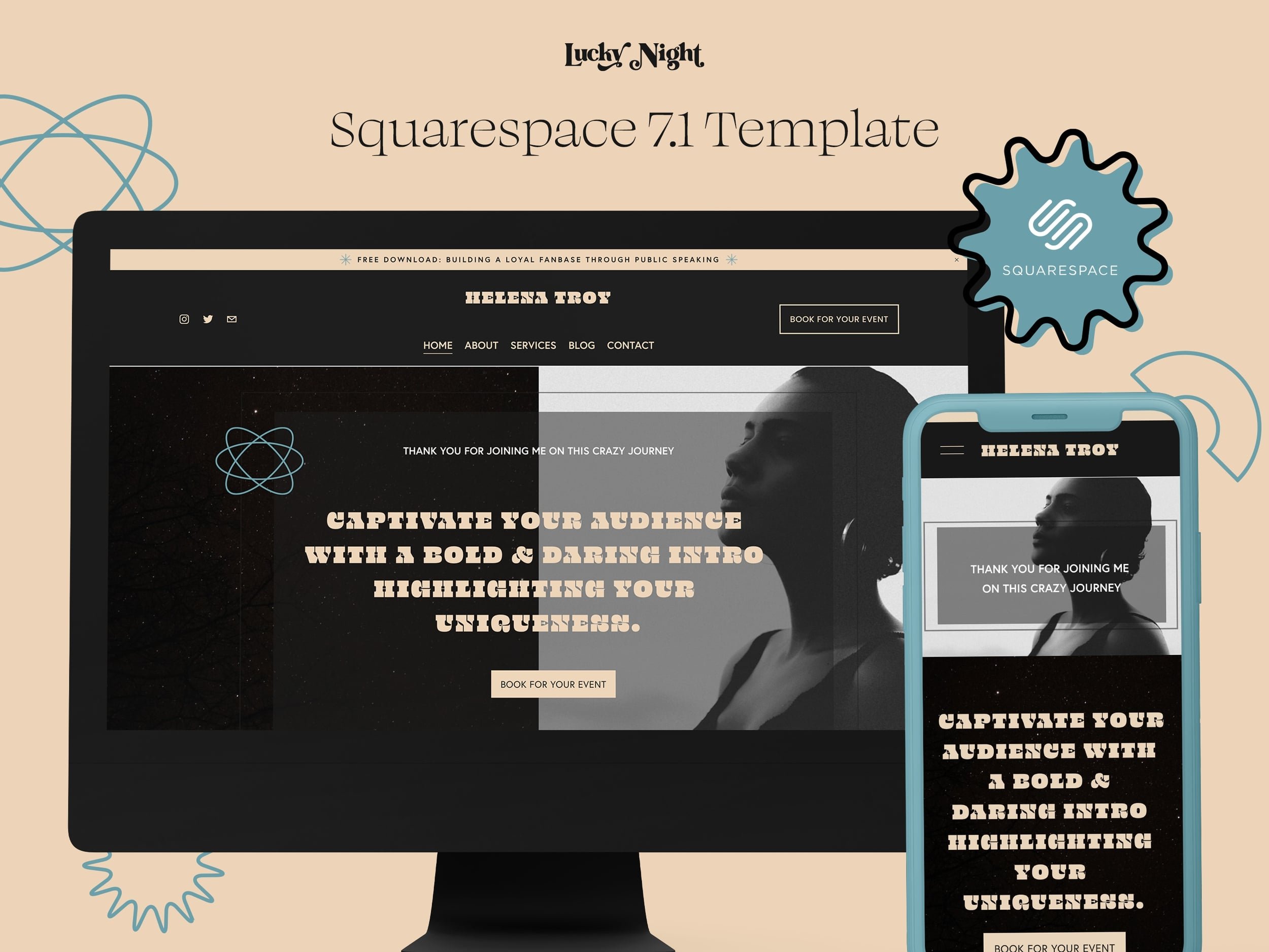 Dark & daring Squarespace 7.1 website template for copywriters & public speakers 1.jpg