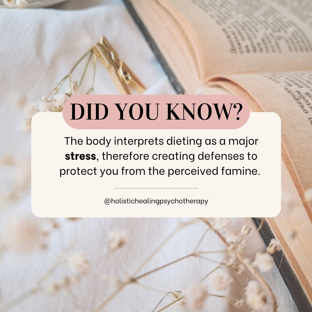 The defenses your body creates when it senses a major stress such as dieting include: ⁣
⁣
&bull;A decrease in your Basal Metabolic Rate ⁣
&bull;Less energy expended during exercise ⁣
&bull;Less energy expended in non-exercise activity thermogenesis (