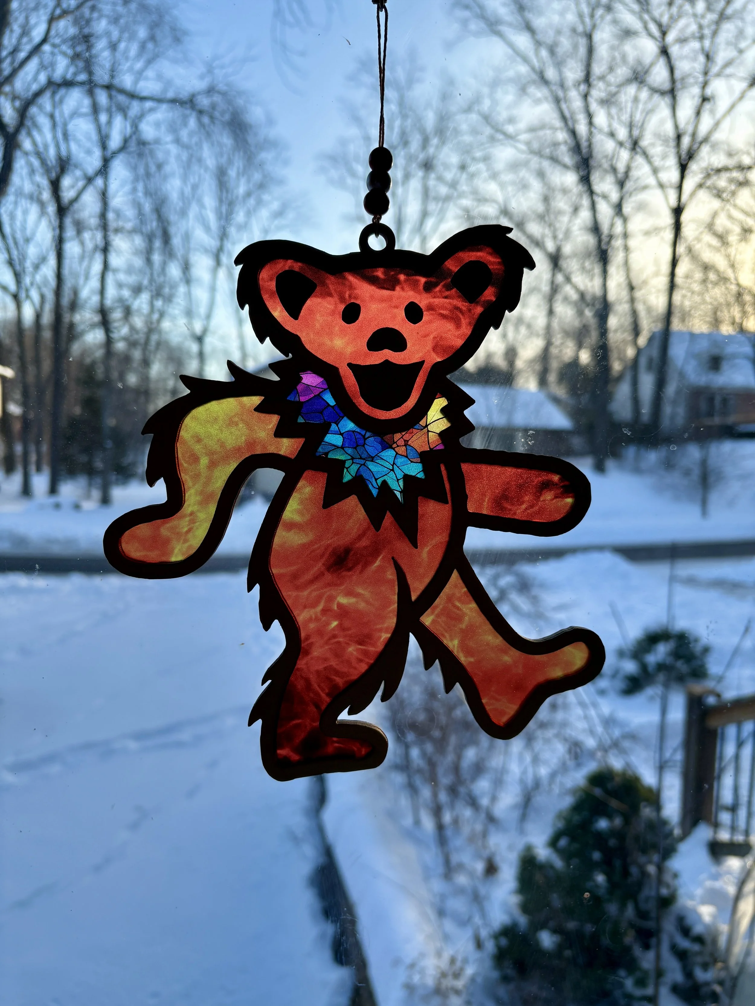 Dancing Bear -  Fire Rainbow (8")