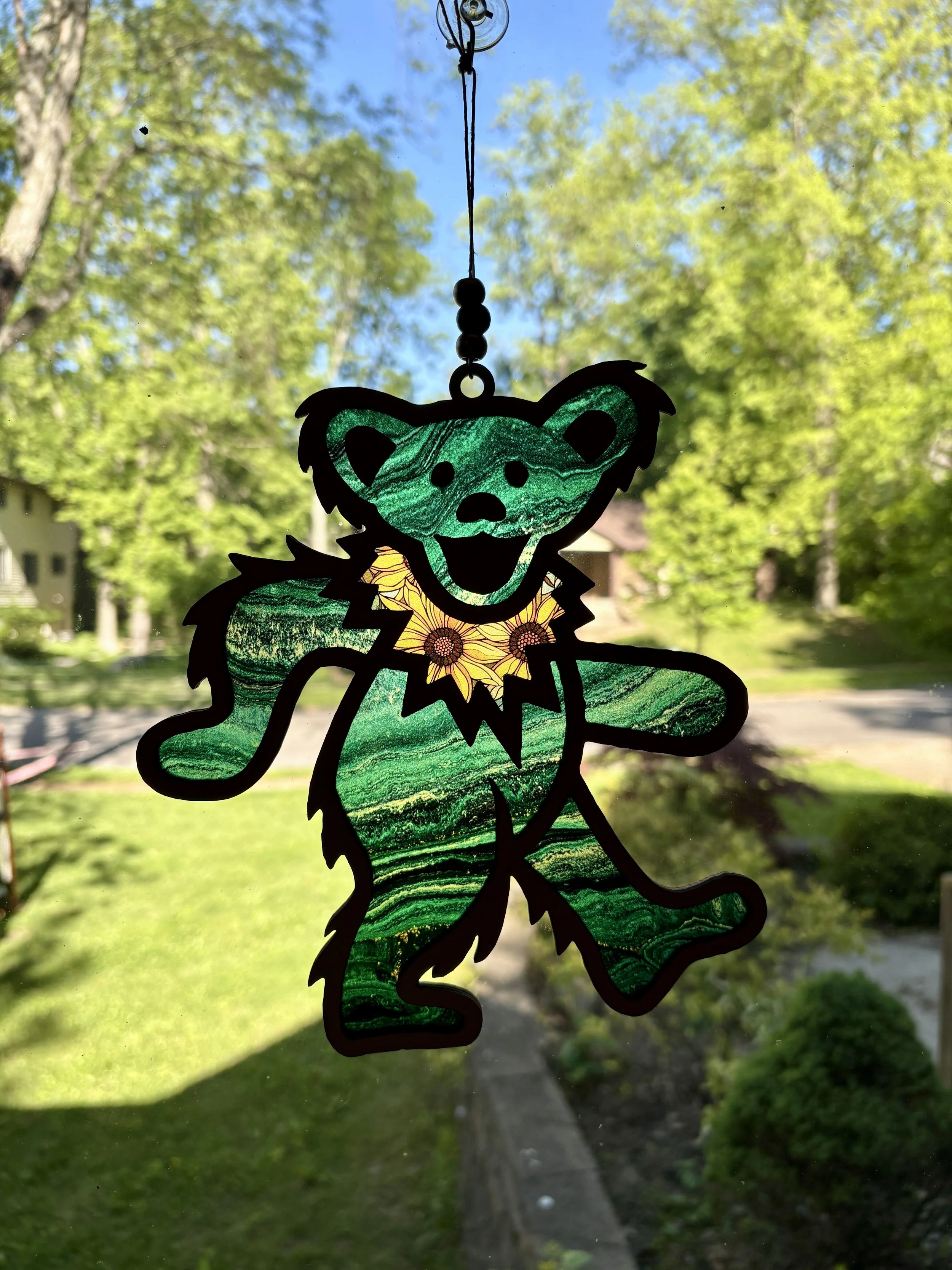 Dancing Bear -  Emerald Sunflowers (8")