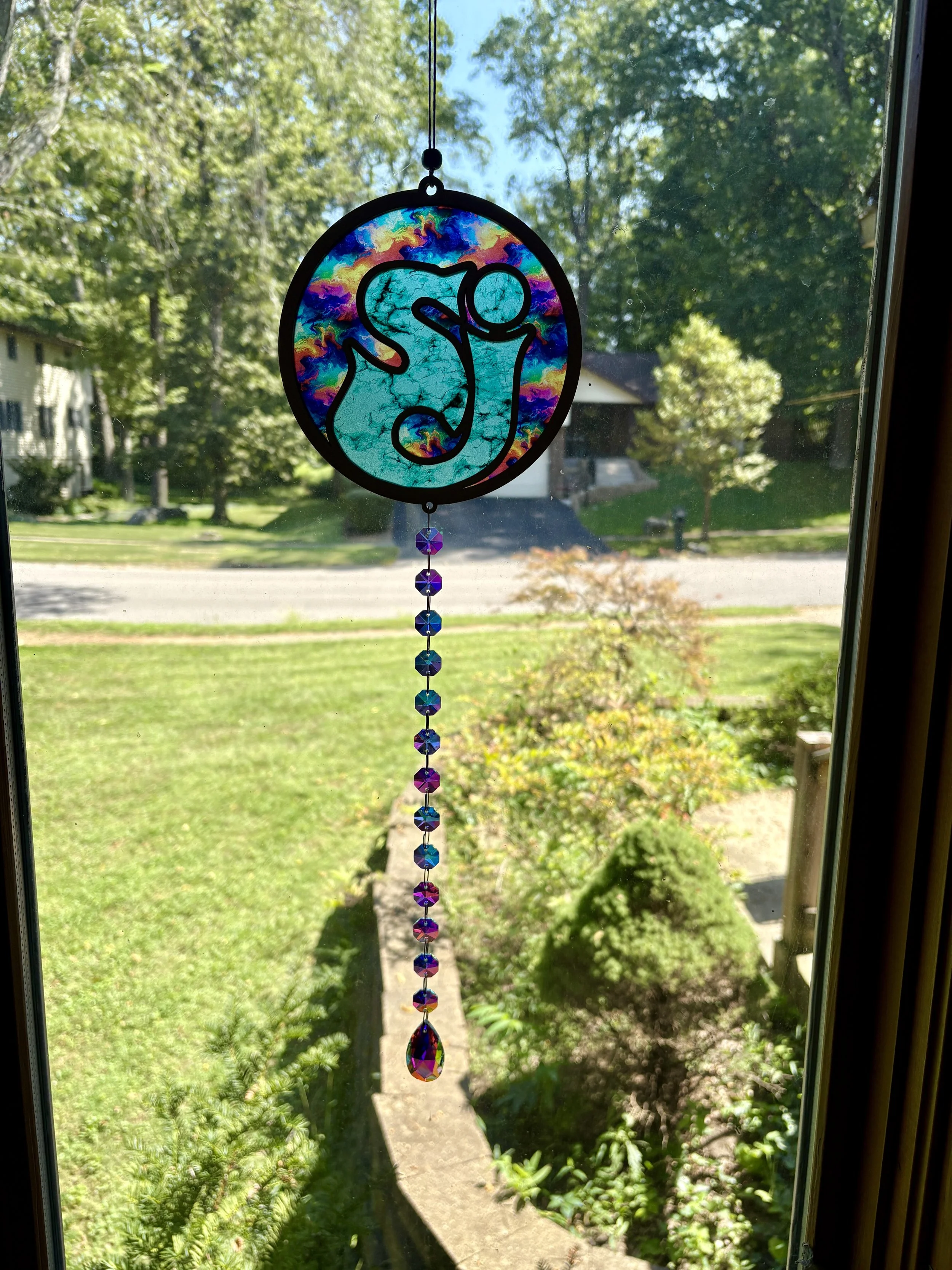SCI w/ Crystal Prism Dangle - Turquoise (6" x 20")