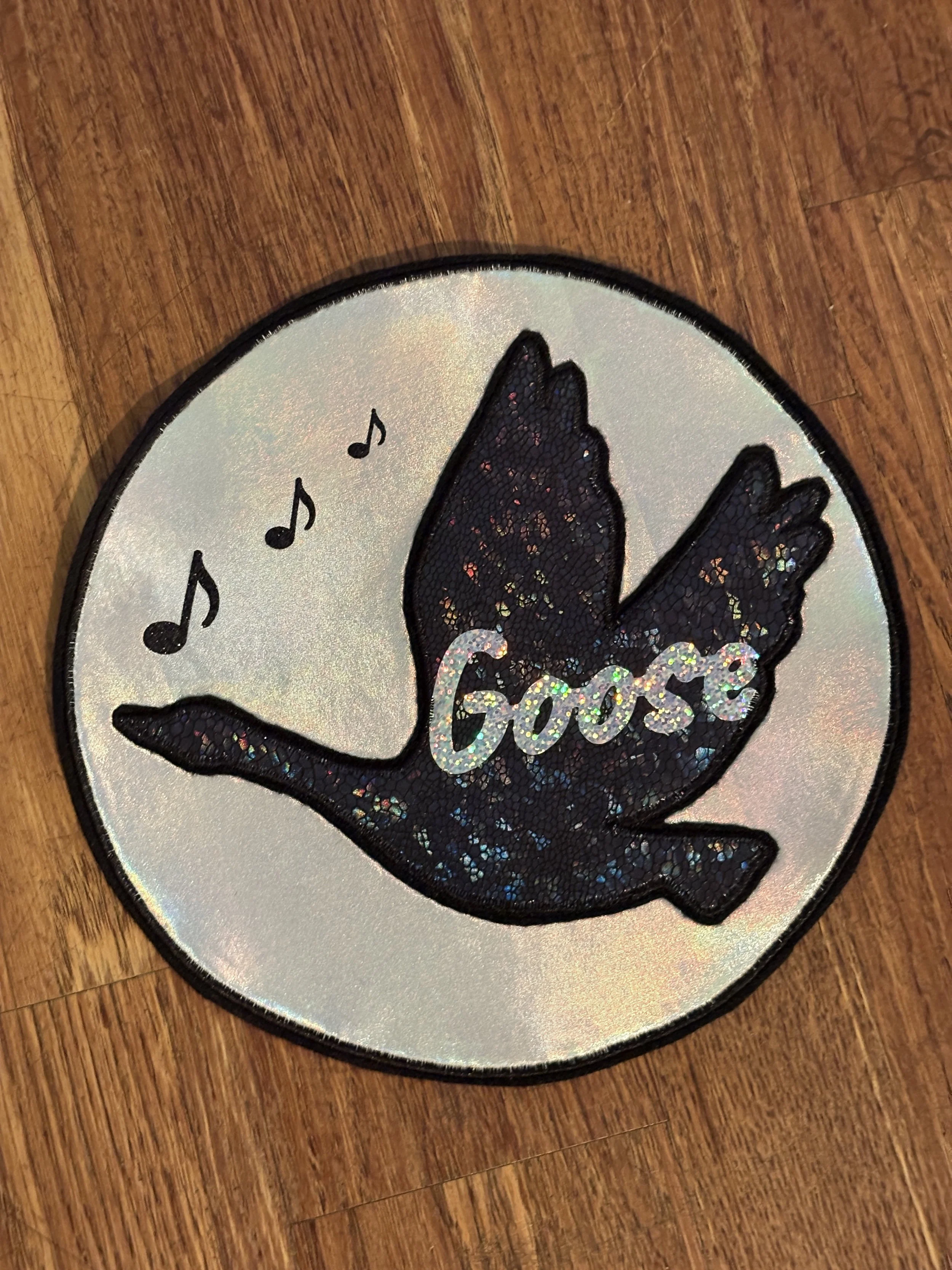 Iridescent Goose Patch - Music Notes (10")