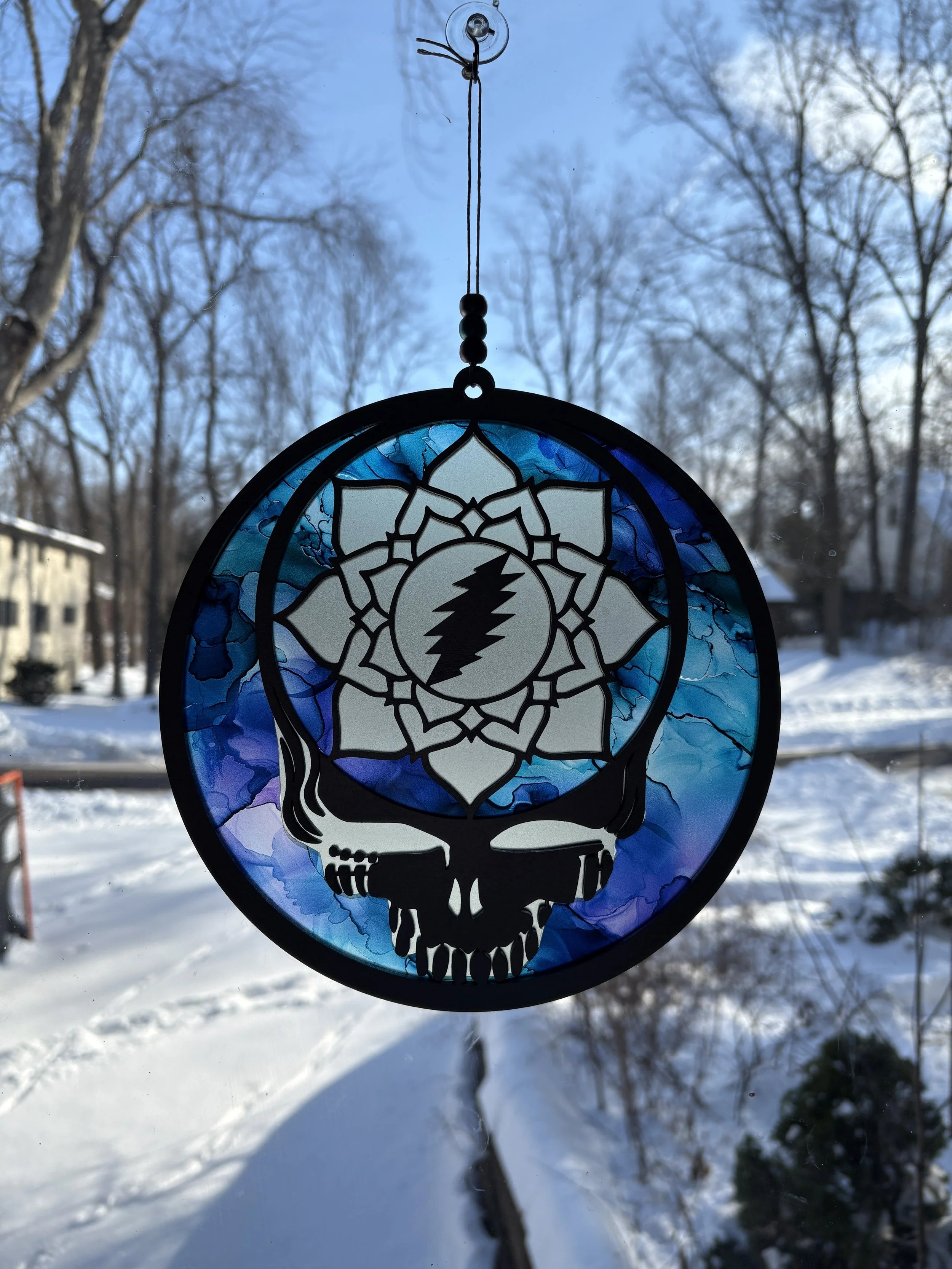 Stealie w/ Mandala - Watercolor (8")