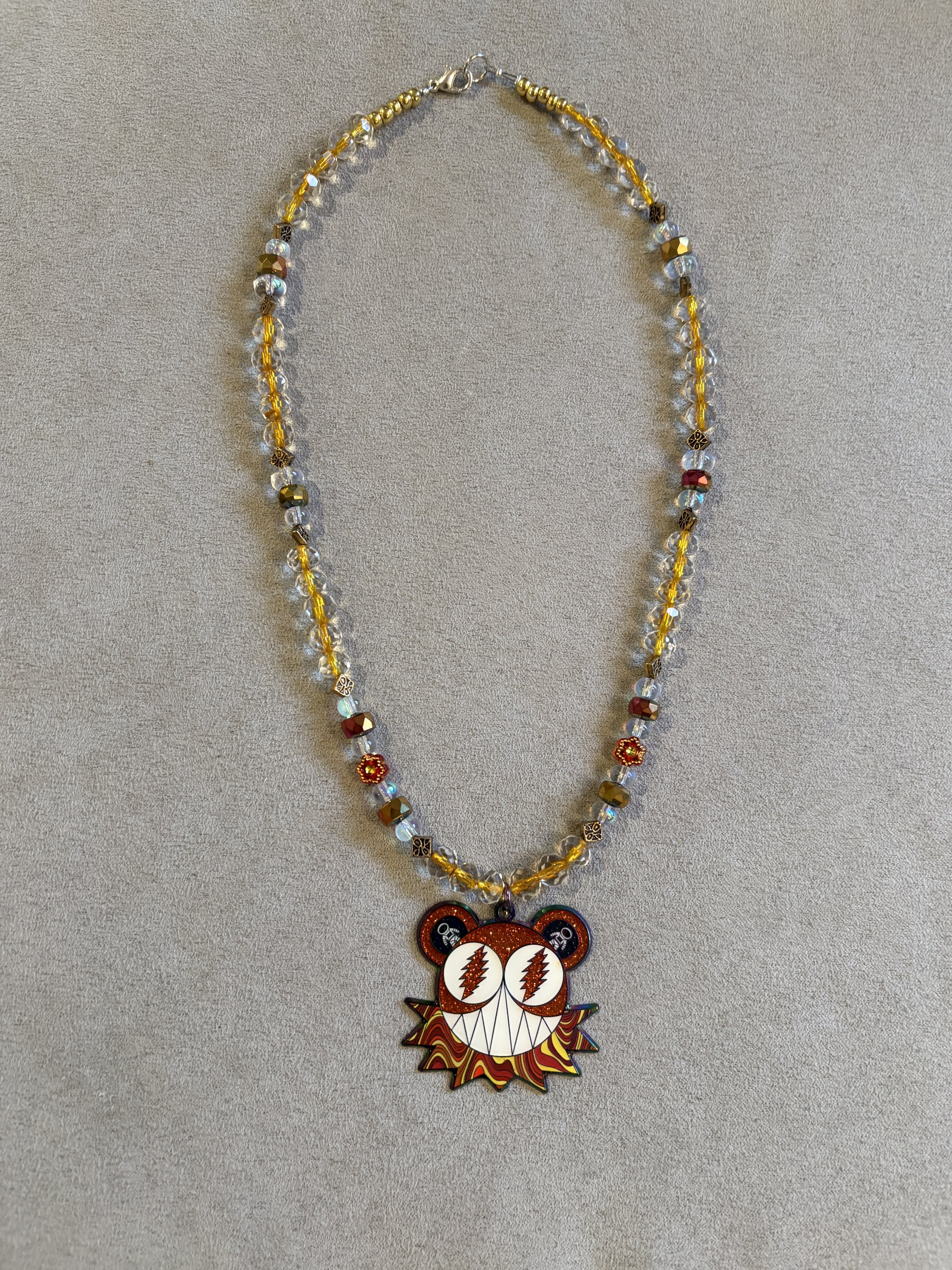 JRAD Fire Bear Necklace