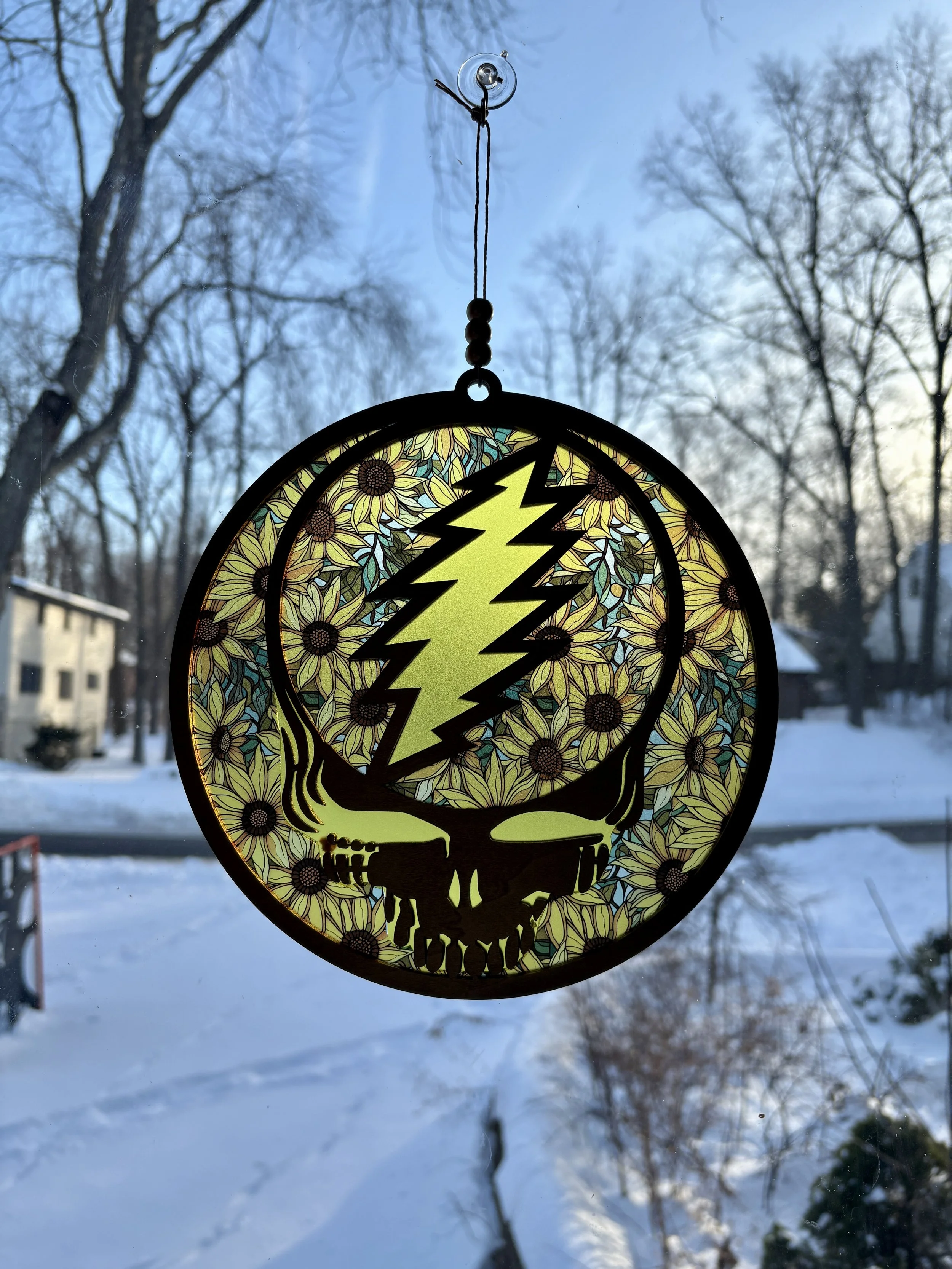 Stealie w/ Bolt - Sunflowers (8”)