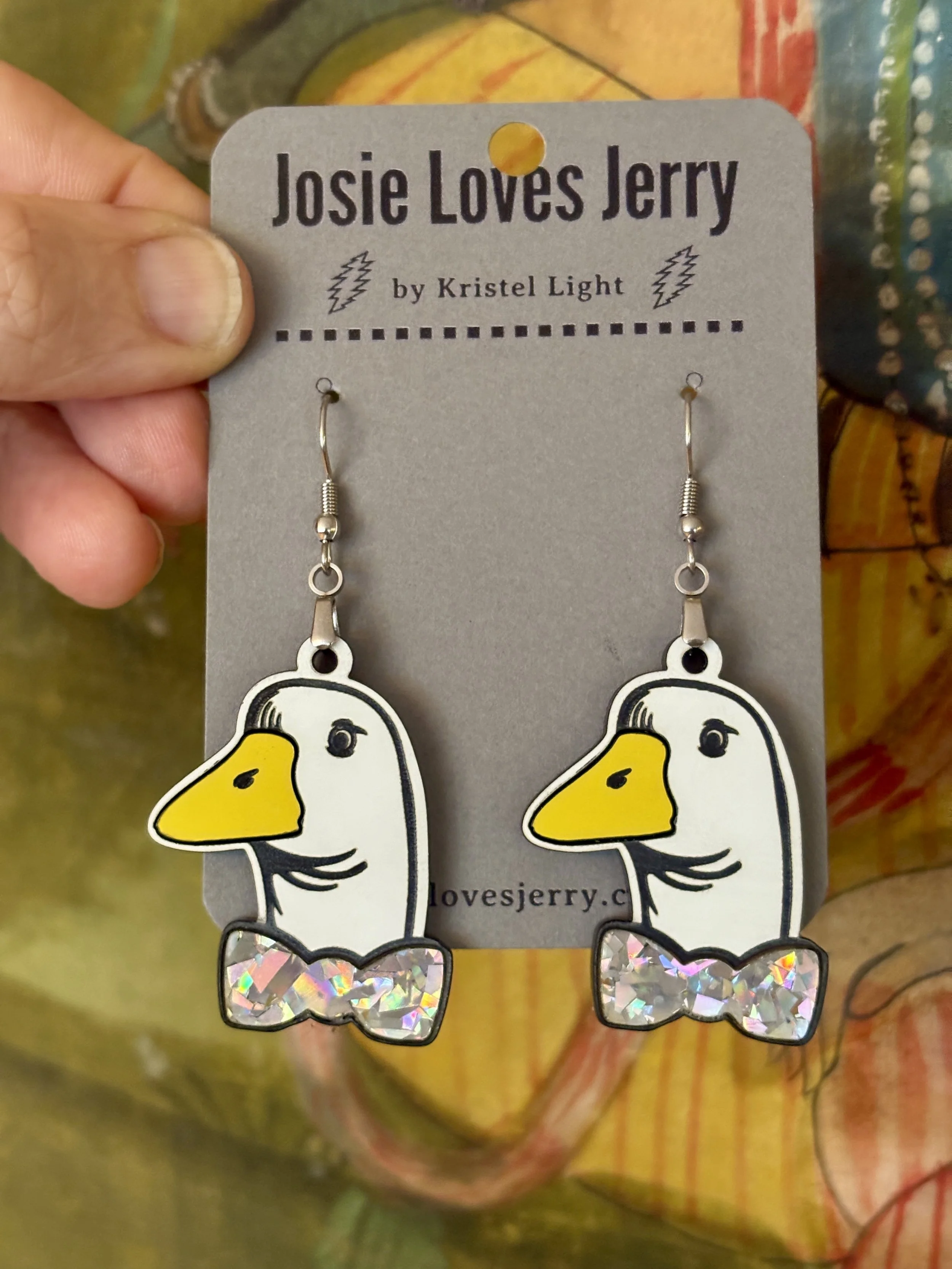 Bowtie Goose - Silver Holographic