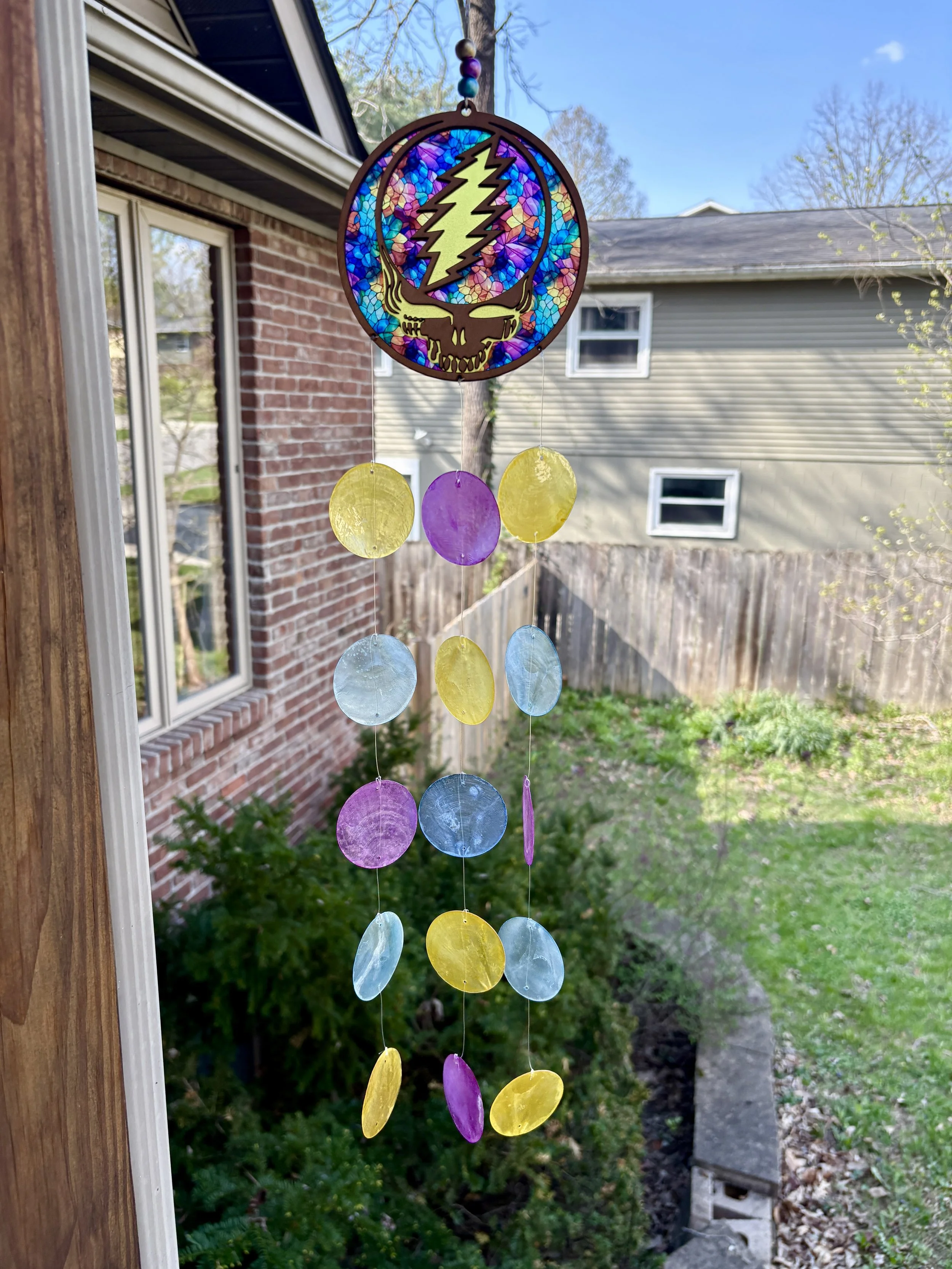 Rainbow Stealie Wind Chime  (5 x 26")