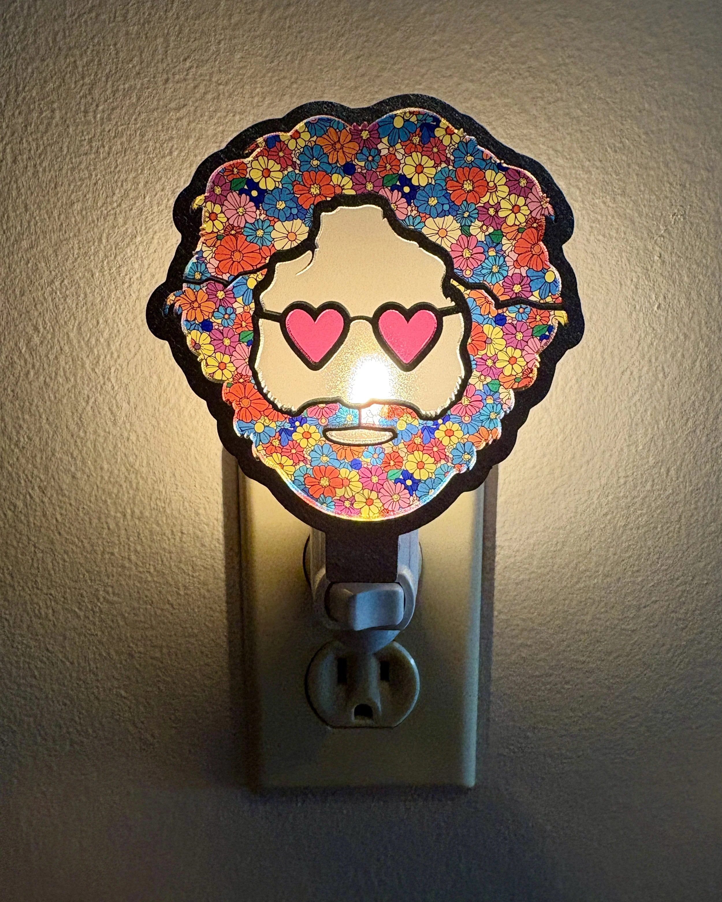 Jerry Valentine's Nightlight - Retro Flowers