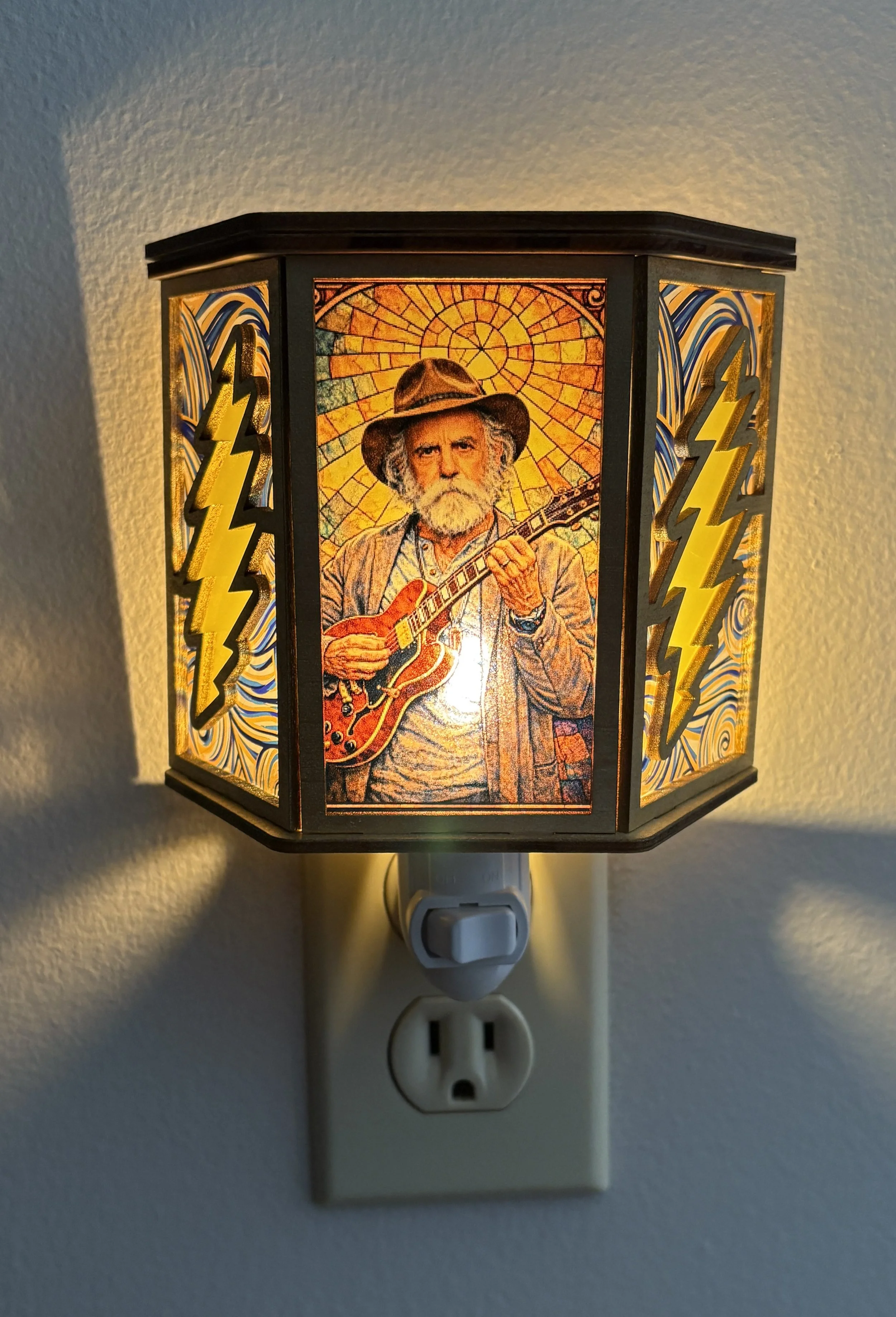 Bob Weir Memorial Nightlight w/ Black-Throated Wind Inscription