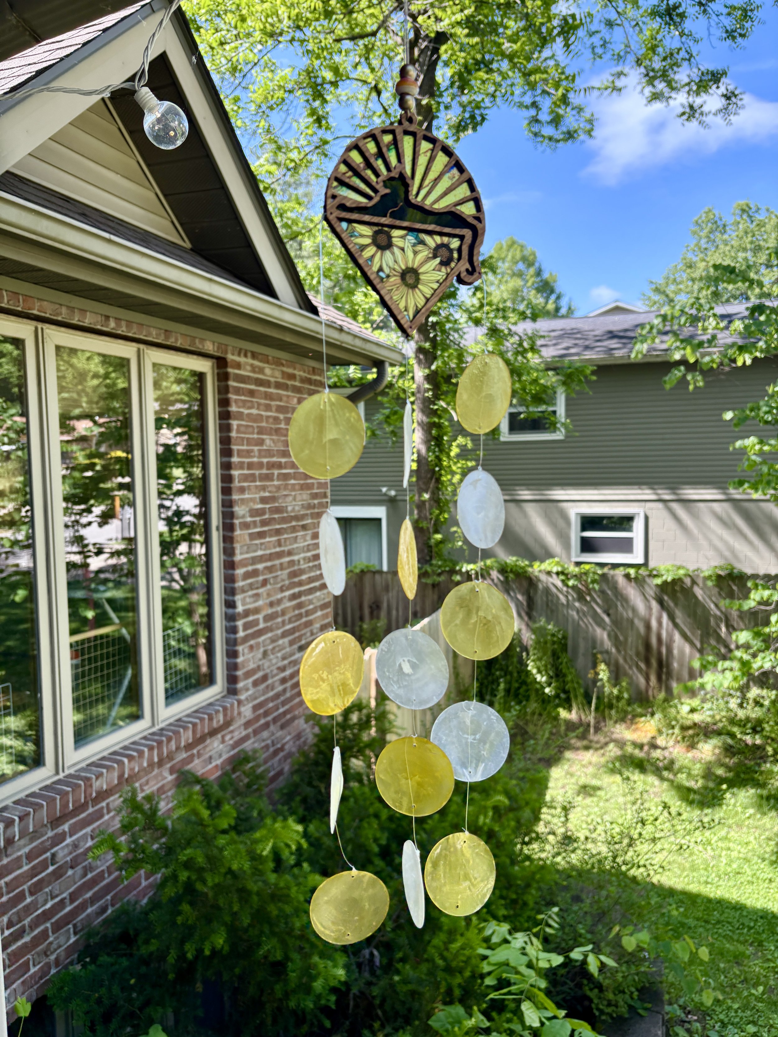 Sunflower Cats Under the Stars Wind Chime  (4 x 26")