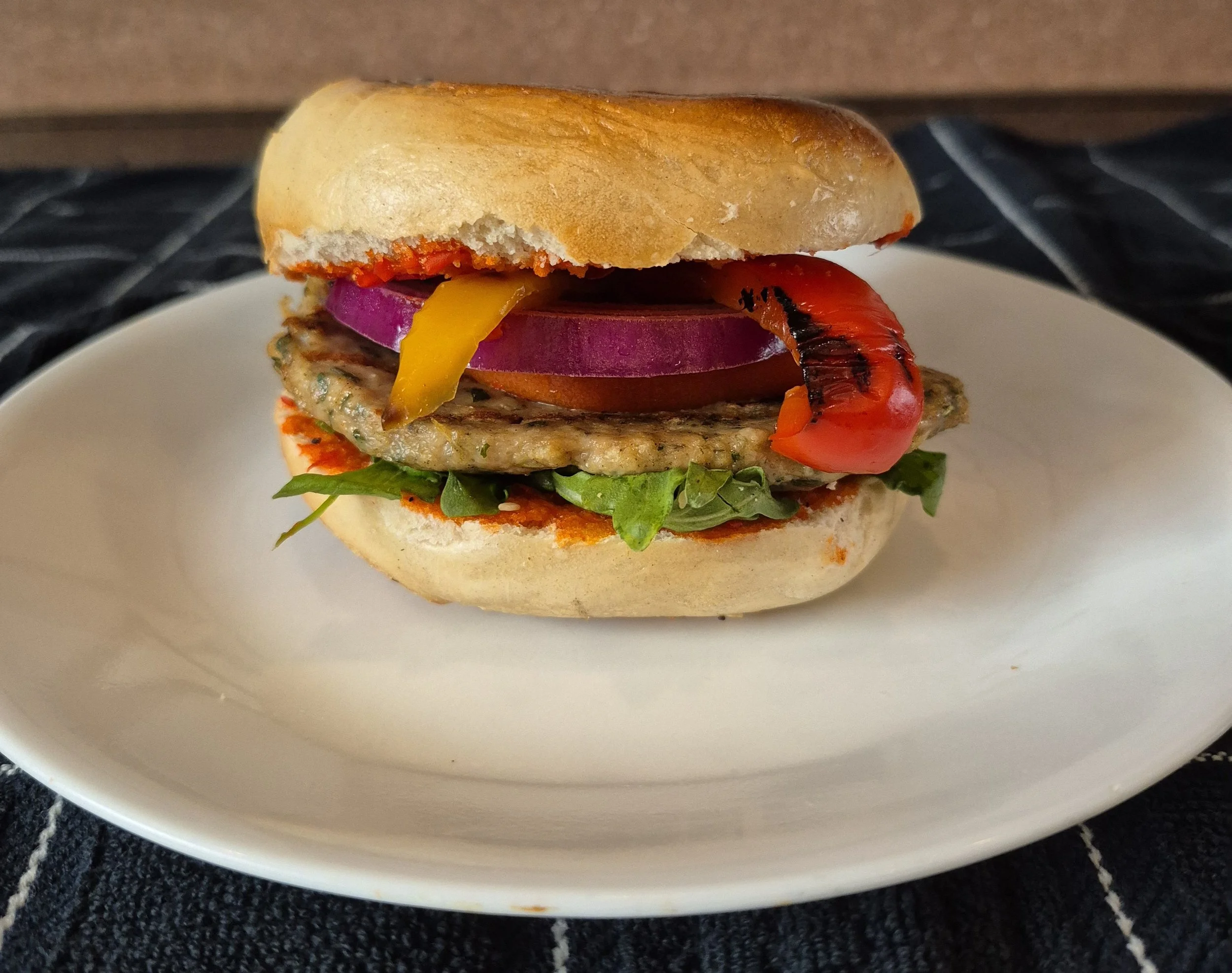 Chicken Bagel Burger