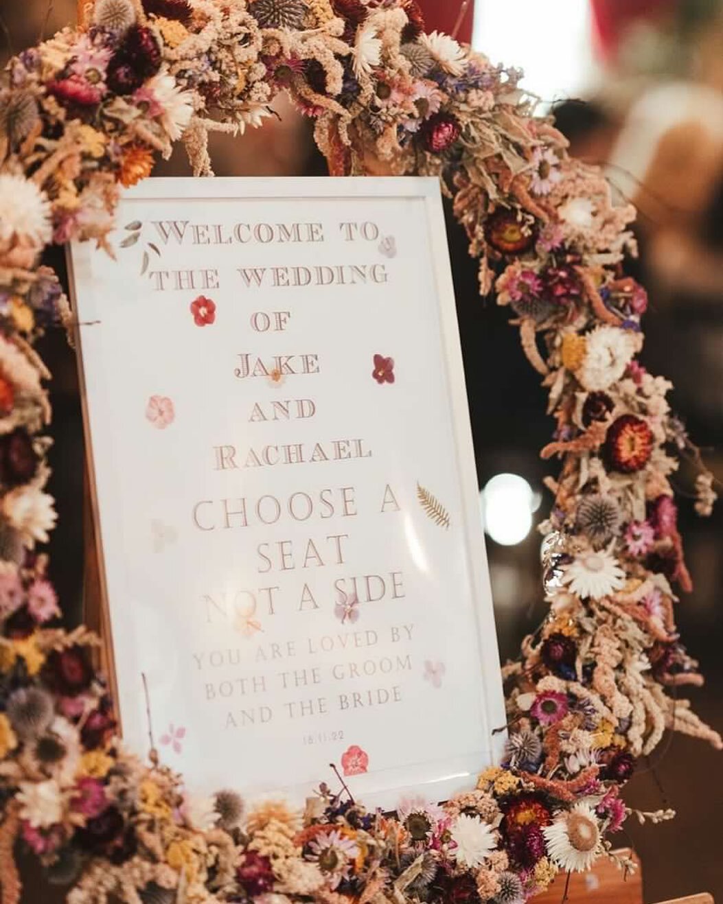 How lovely is this?!

 One of our large Dried Flower Wreaths that Rachael &amp; Jake bought from us last year through @flourishdumfries for their wedding day. 💐💫

It now sits pride of place in their home. A gorgeous reminder of their special day ❤️