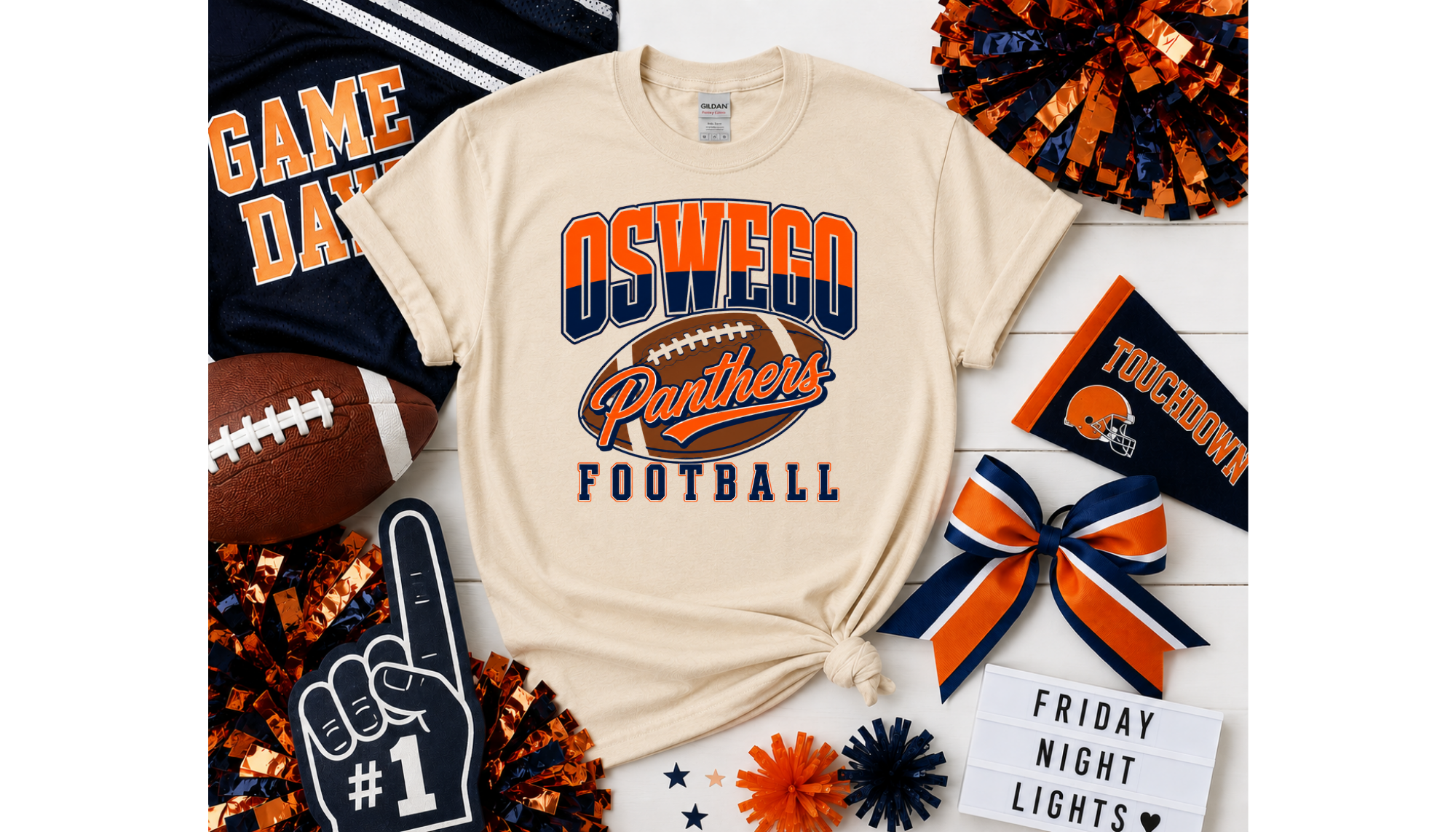 Oswego Football (Bears and Pathers)- Adult Gildan