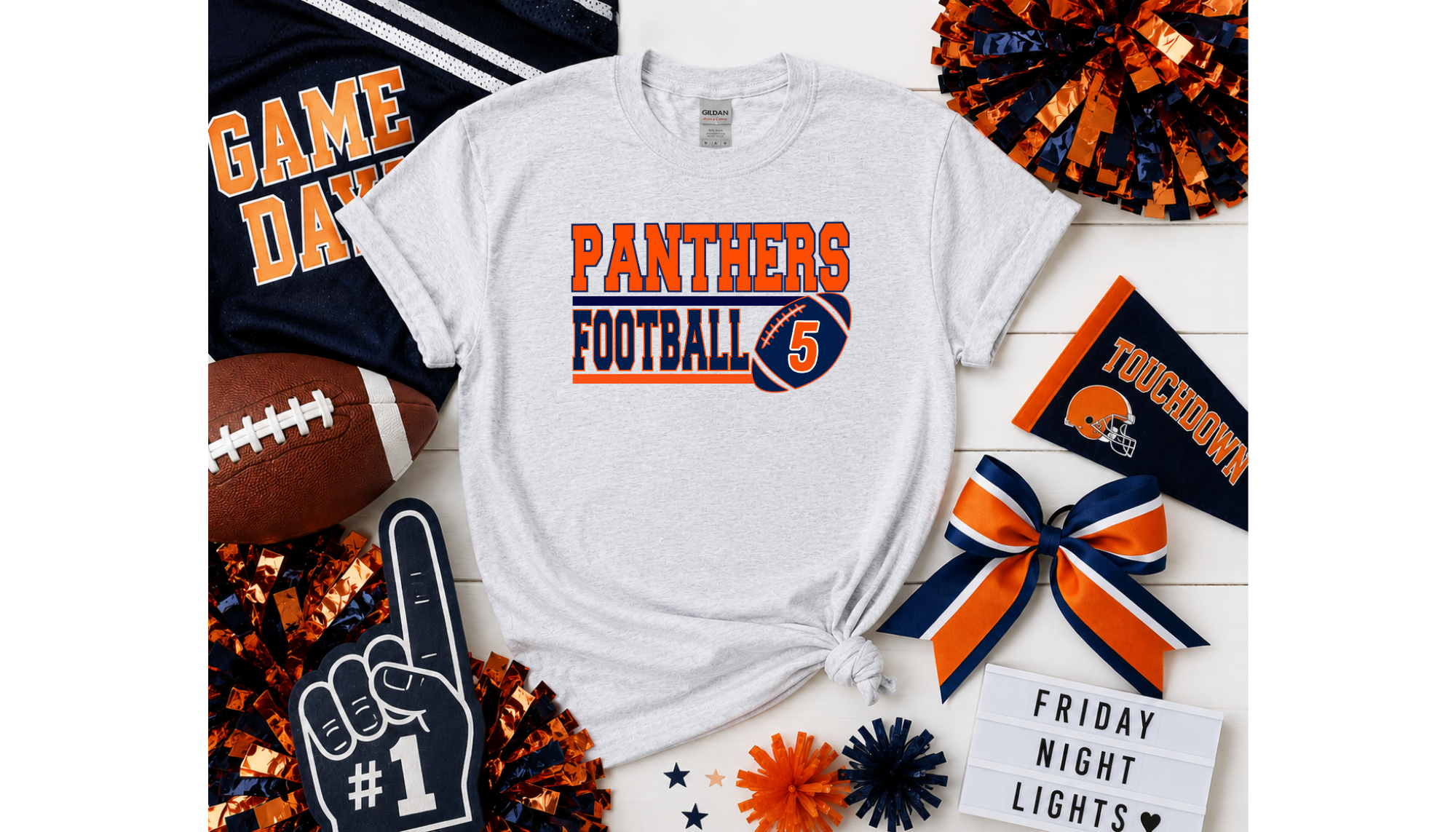 Number in Football - Adult Bella & Canvas