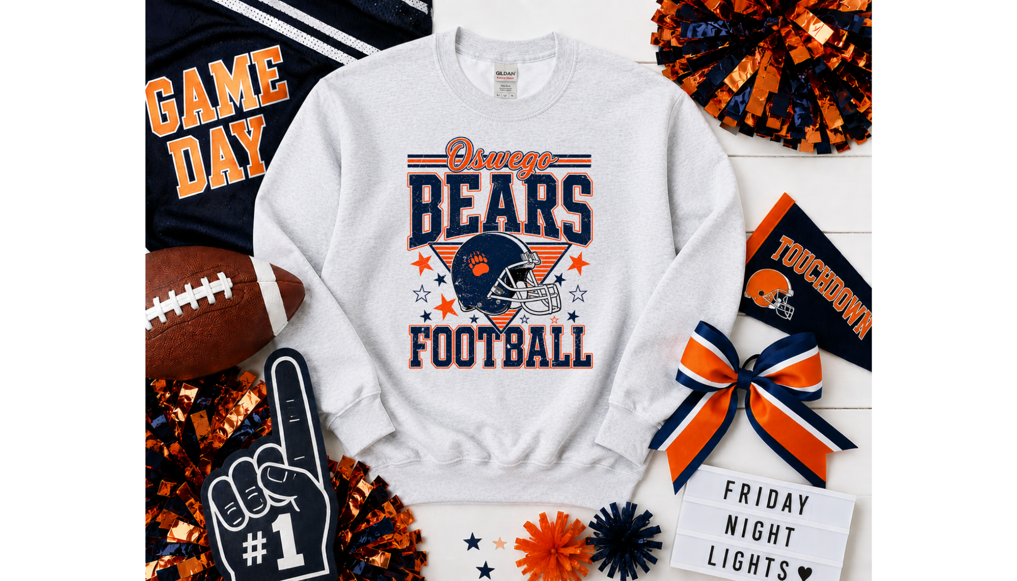 All American Football - Adult Bella & Canvas