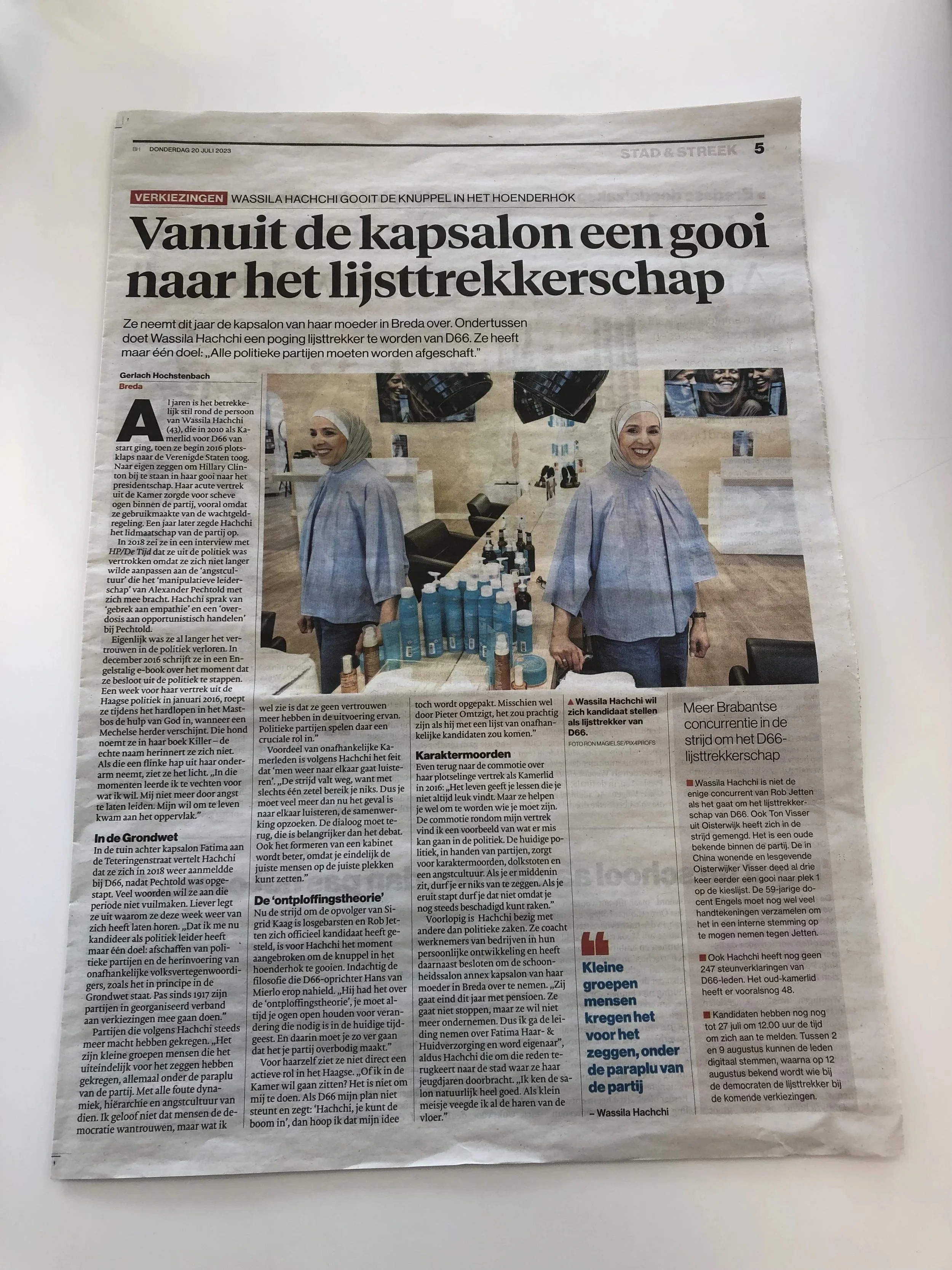 Interview in BN De Stem