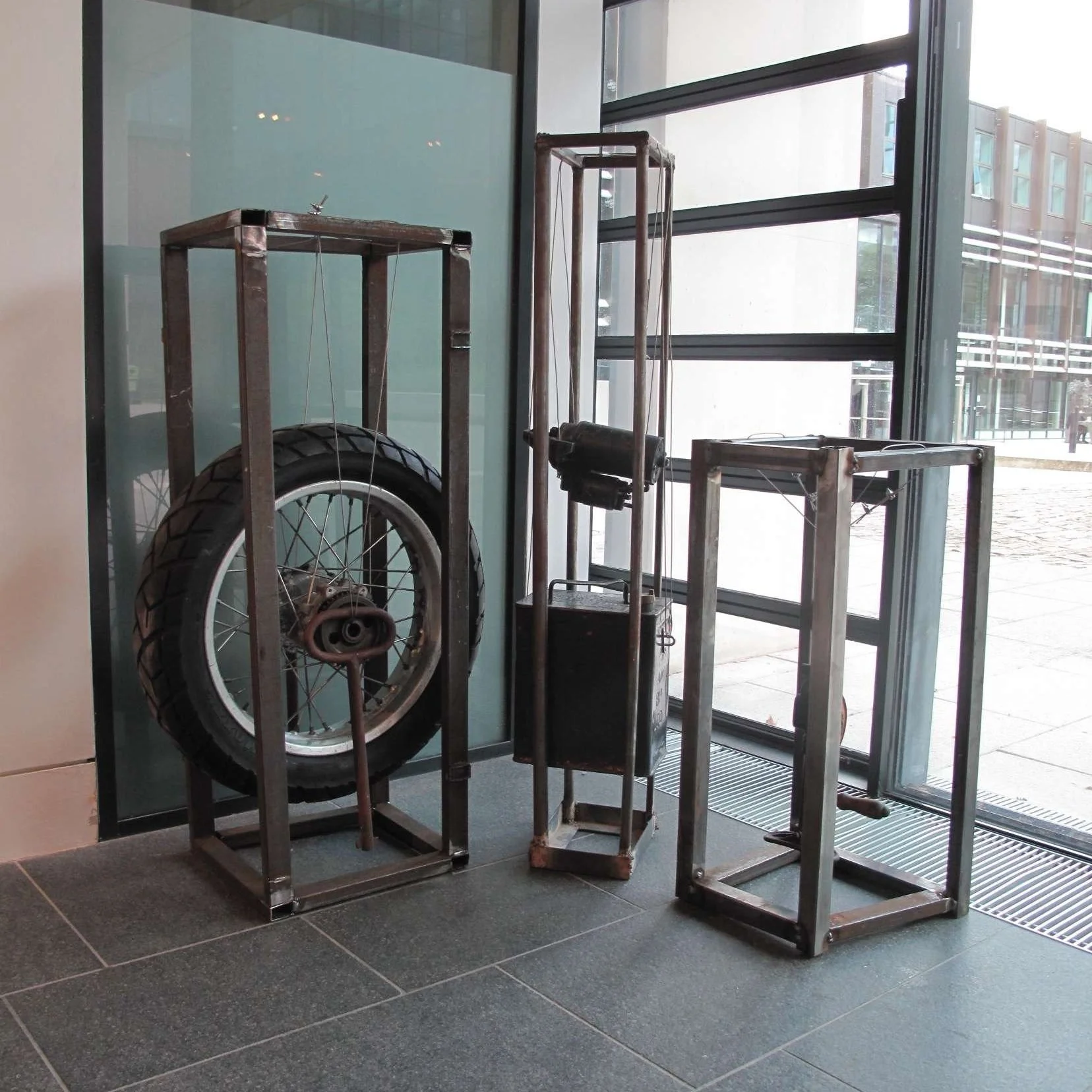 Most Men Lead Lives Of Quiet Desperation iv, 2023, Welded found object sculpture.