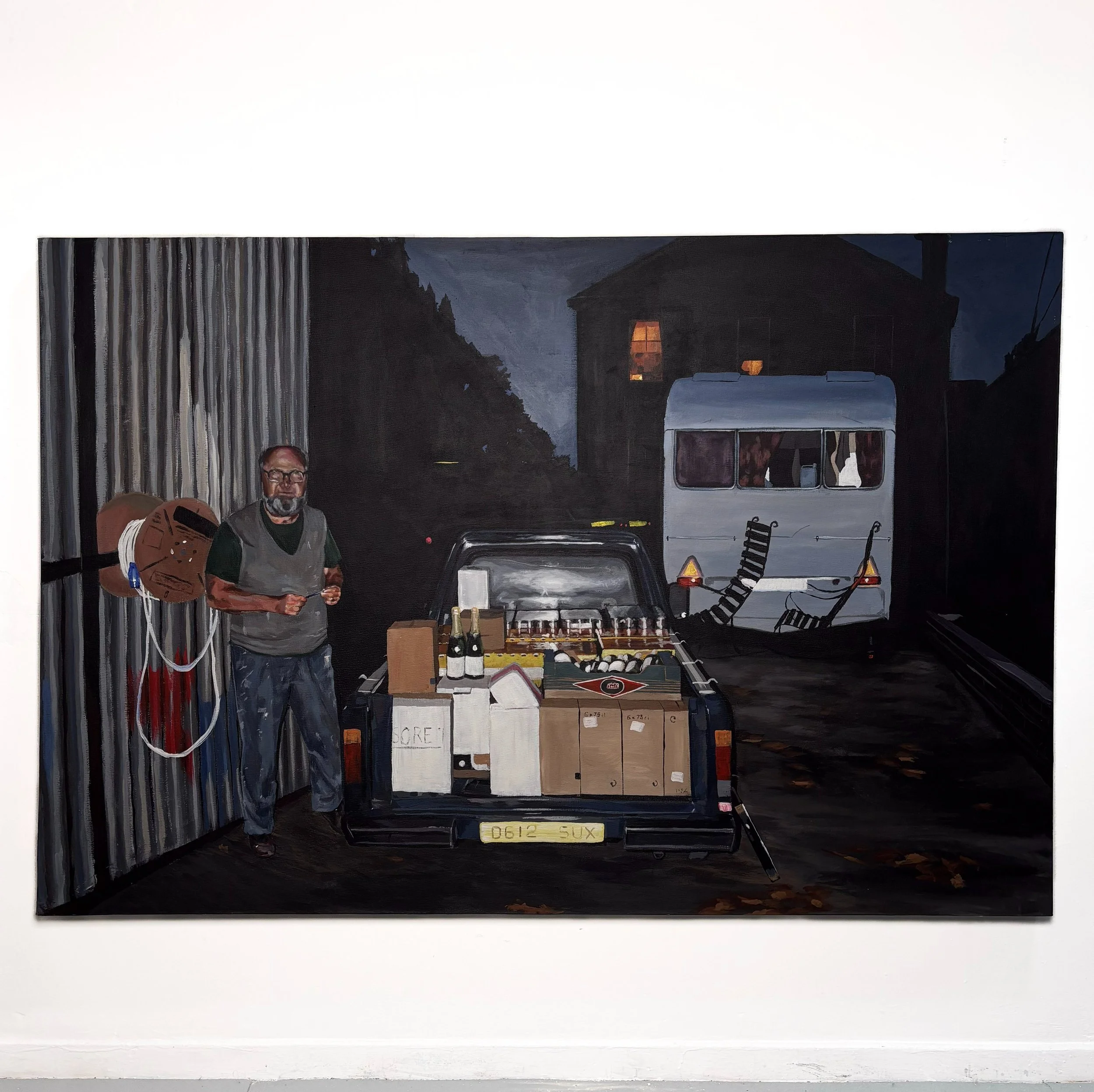 Plenty Of Pints Of Brew 11 On Board, 2024, Acrylic on stretched canvas 