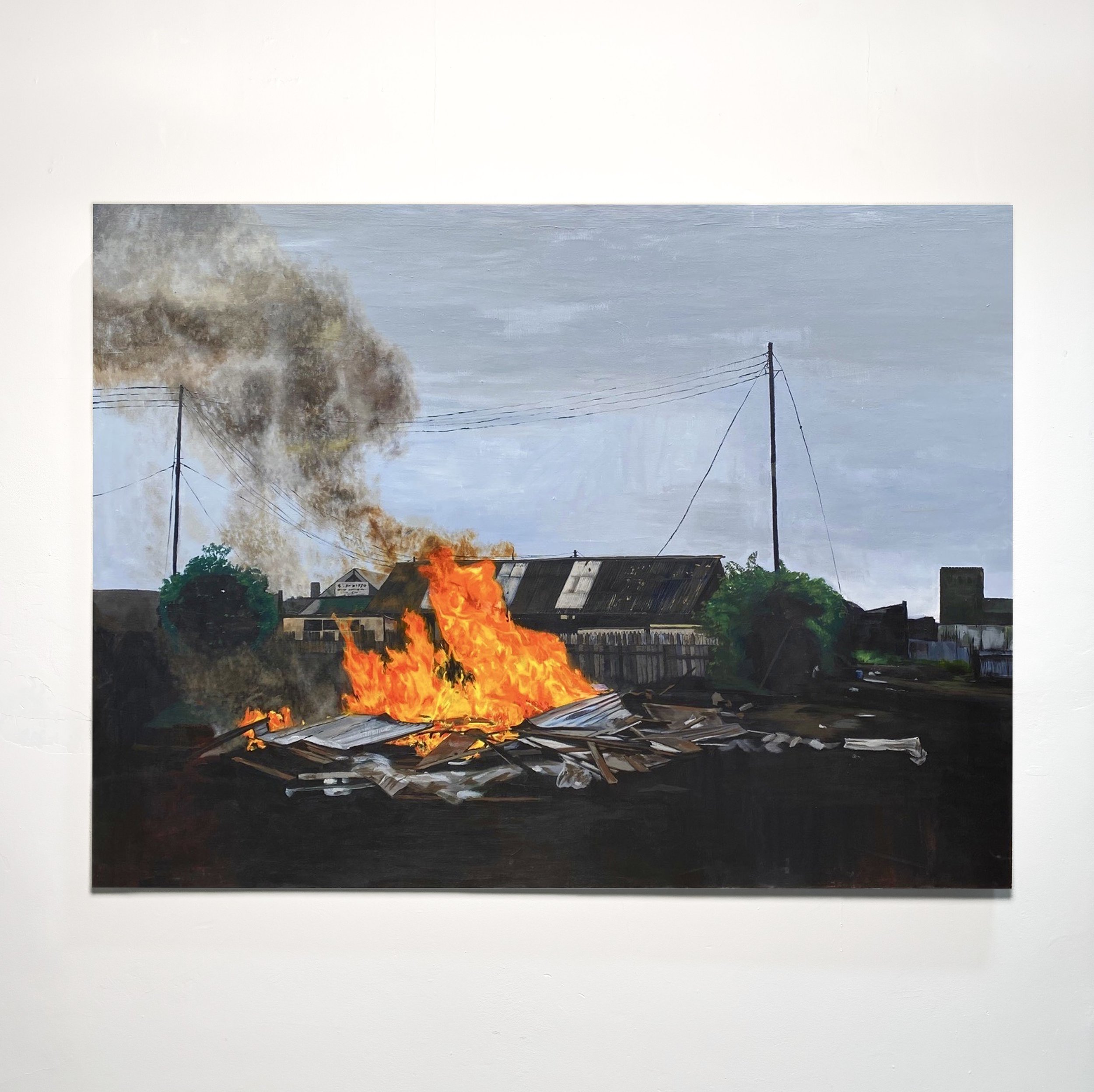 Eat, Snore For A Bit, Then Back Down To The Pub For 10 O'clock, 2024, Acrylic on stretched canvas 