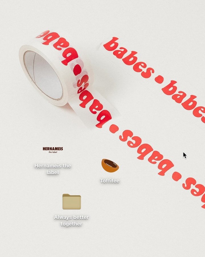 Making sweet connections. Conception for @toffifee_de &amp; @hernameisthelabel capsule collection 💘 #babesagency