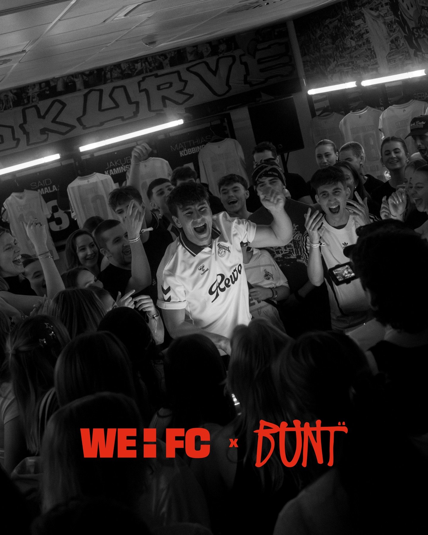 event planning for @wefc x @buntmusic party in the @fckoeln locker room 💘#babesagency
