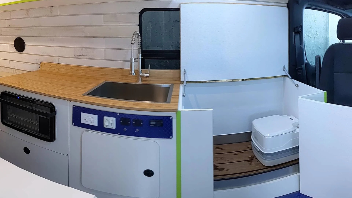Conversion Van with Bathroom Set-up That Actually Works