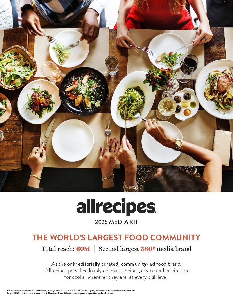 2025 Media Kit Allrecipes