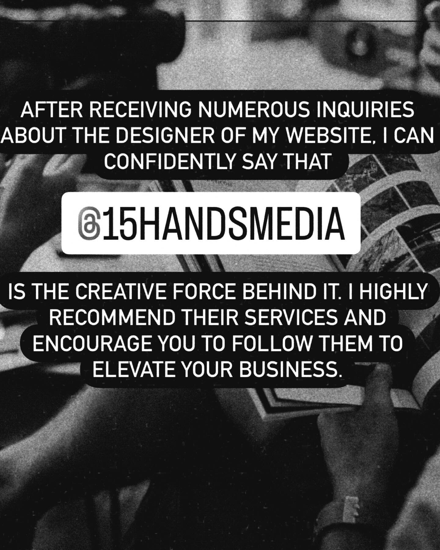 After so much trial and error, I thought building my own website was out of reach -I had almost given up when I decided to reach out to 15 HANDS MEDIA and spoke to Monica. She stepped in and completely shifted the game - turning my tiny idea into an 