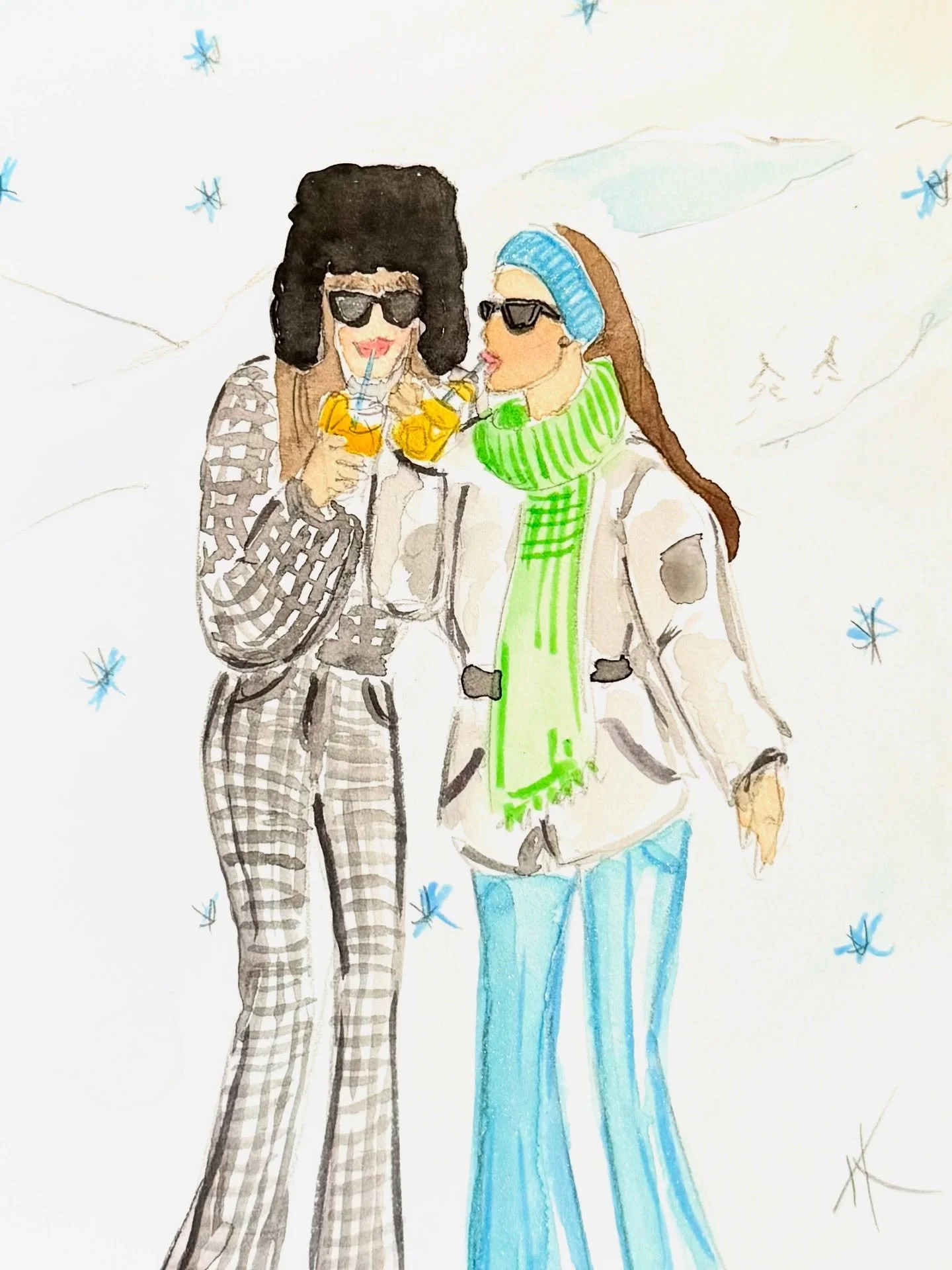 Your sign to take the girls ski trip &amp; get your portraits framed ❄️🍾🥂