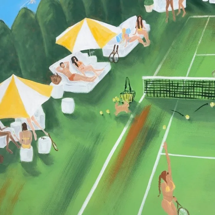 Swipe to see how it started |#######| 🎾

&ldquo;What&rsquo;s your favorite part of the process?&rdquo;

With each painting it&rsquo;s different. Creating this one was spontaneous, exciting, and personal. I didn&rsquo;t play it safe, it was a piece t