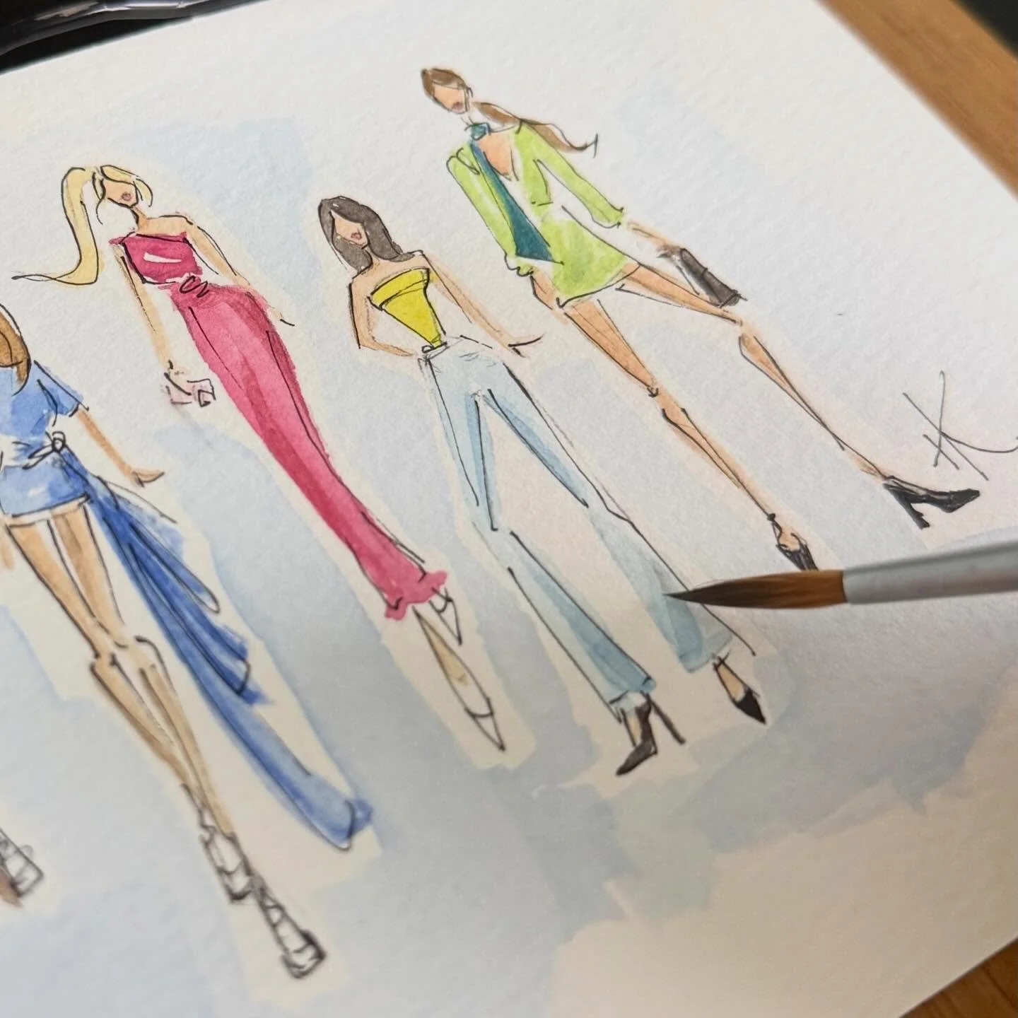 Runway-Ready Illustrations, that&rsquo;s all.
#fashionillustrator #michiganartist