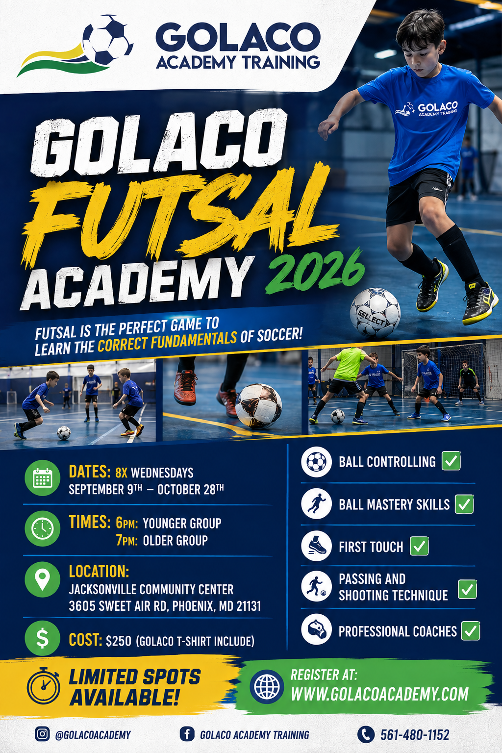 Golaco Futsal Academy Fall 2026