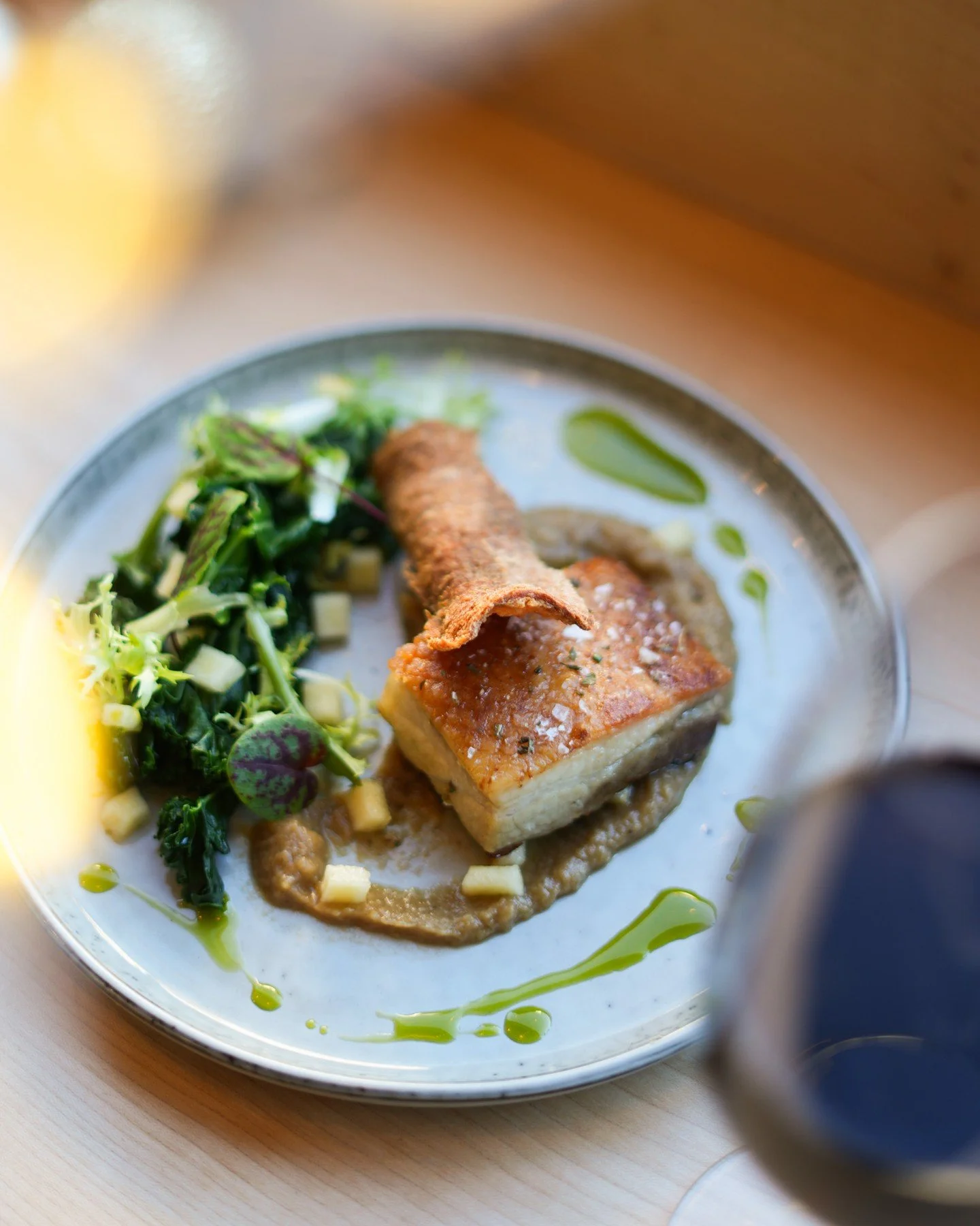 Our Christmas Nights are nearly here 🎄✨ Featuring dishes like this: Pressed Pork Belly with crispy crackling and a bright pickled apple salad.
Festive evenings run on 5th, 6th, 12th, 13th, 19th &amp; 20th December - full details on menus and how to 