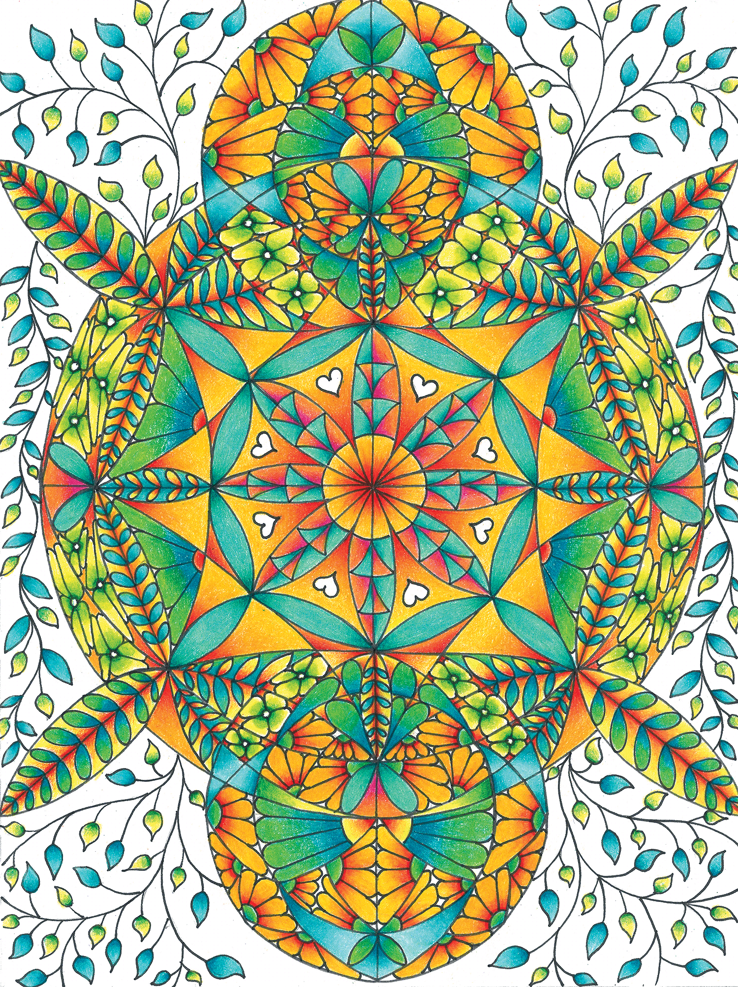 Solar Second, colored pencil on paper, 7.5”x10x5”