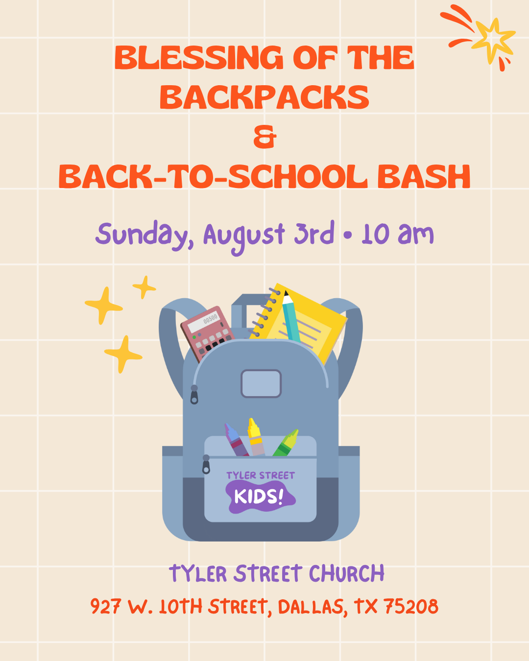 Blessing of the Backpacks and Back-to-School Bash