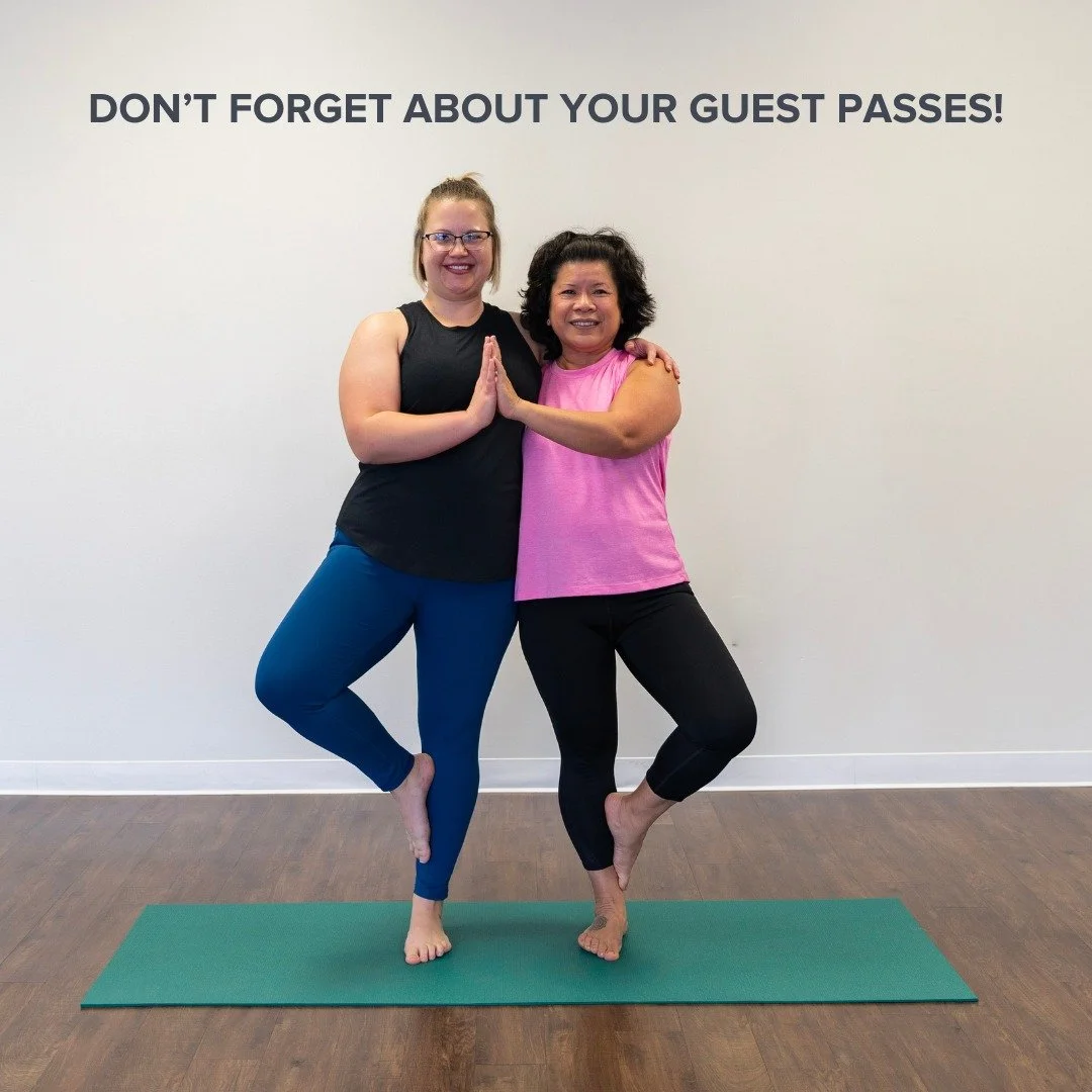 ⭐ Don't forget about  your guest passes!

⭐ Monthly Members, you have unlimited guest passes for first time visitors (give us a heads up), and can bring a returning guest with your monthly guest pass. 

⭐ Everyone on the intro offer gets TWO guest pa