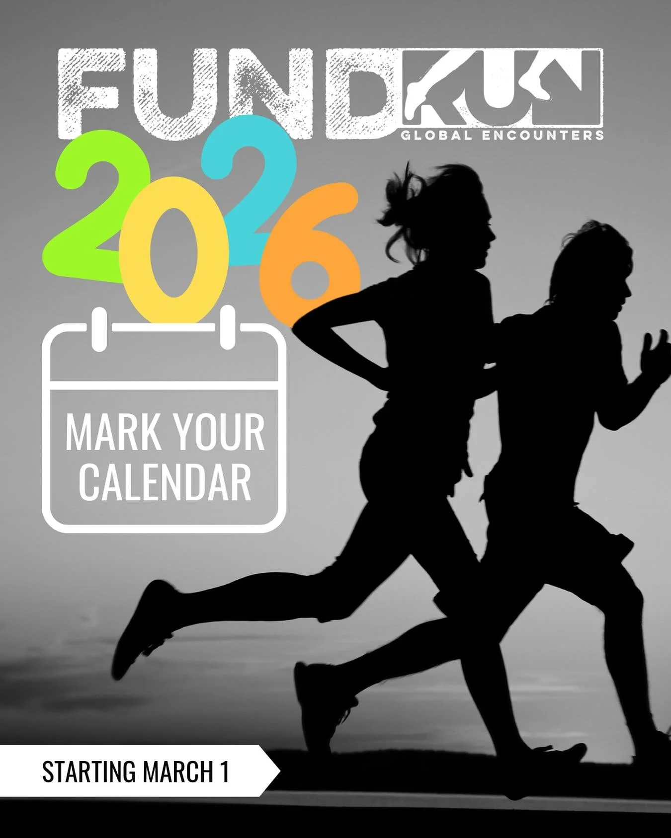 Circle March on your calendar! Every mile helps support kids in overseas missions with Global Encounters.

#FundRun #GlobalEncounters #RunForACause #MissionsFocused #MakeADifference #MarchEvent #RunWithPurpose #EveryMileMatters