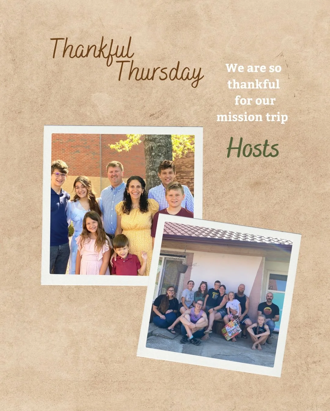 On this Thankful Thursday, we&rsquo;re deeply grateful for the hosts who welcome us into their countries. Your generosity, love, and faith make it possible for us to pour into the lives of these kids. From Romania to Ecuador to Zimbabwe to Thailand&m