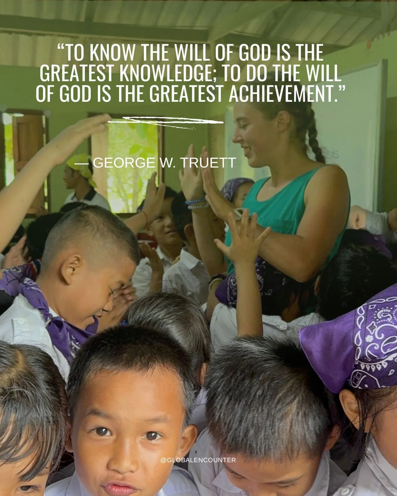 &ldquo;To know the will of God is the greatest knowledge; to do the will of God is the greatest achievement.&rdquo; &mdash; George W. Truett

Lord, quiet my heart so I can hear You clearly. Teach me not just to seek Your will, but to walk in it with 