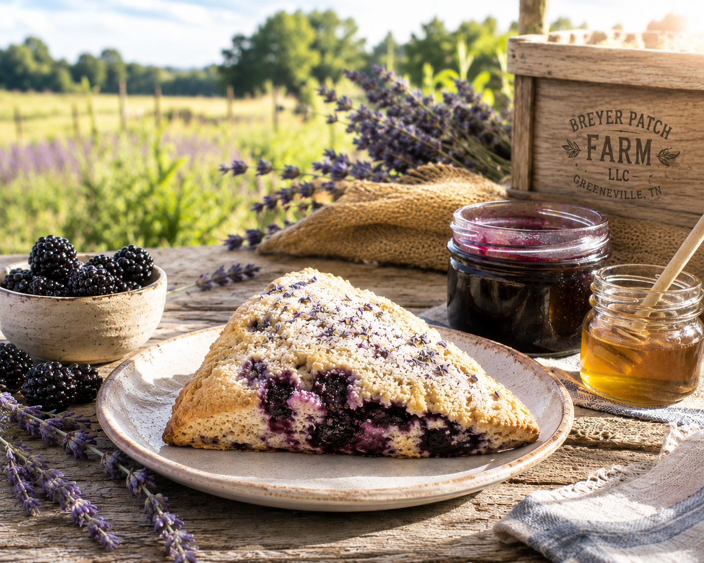 Blackberry Lavender Scones