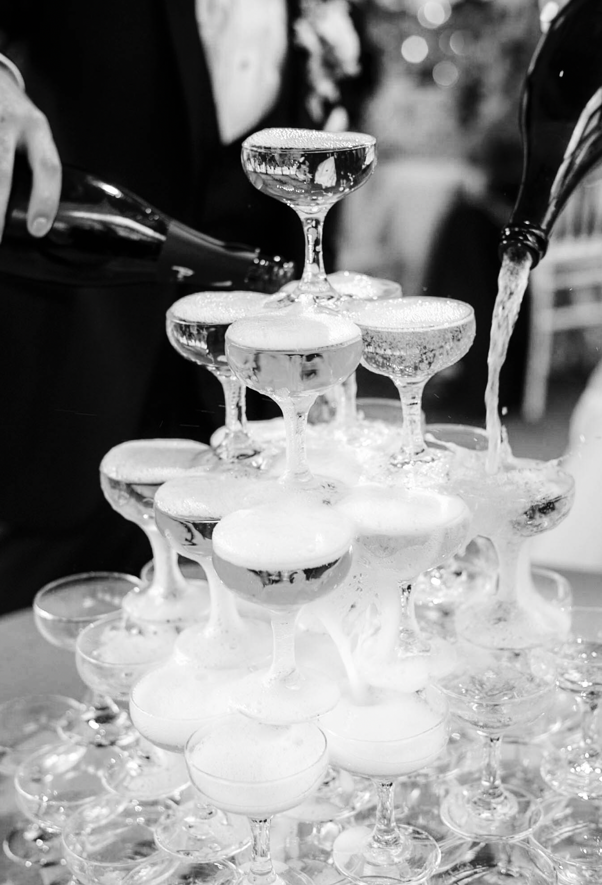 Black and white wedding photography