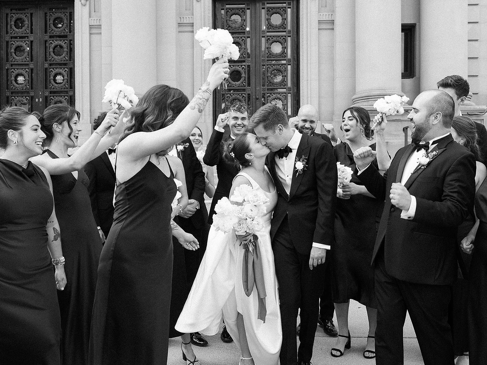 Elegant Black &amp; White Wedding at The Transept