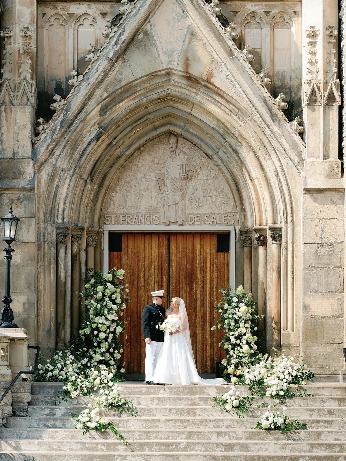 Wedding ceremony at St Francis de Sales Cincinnati