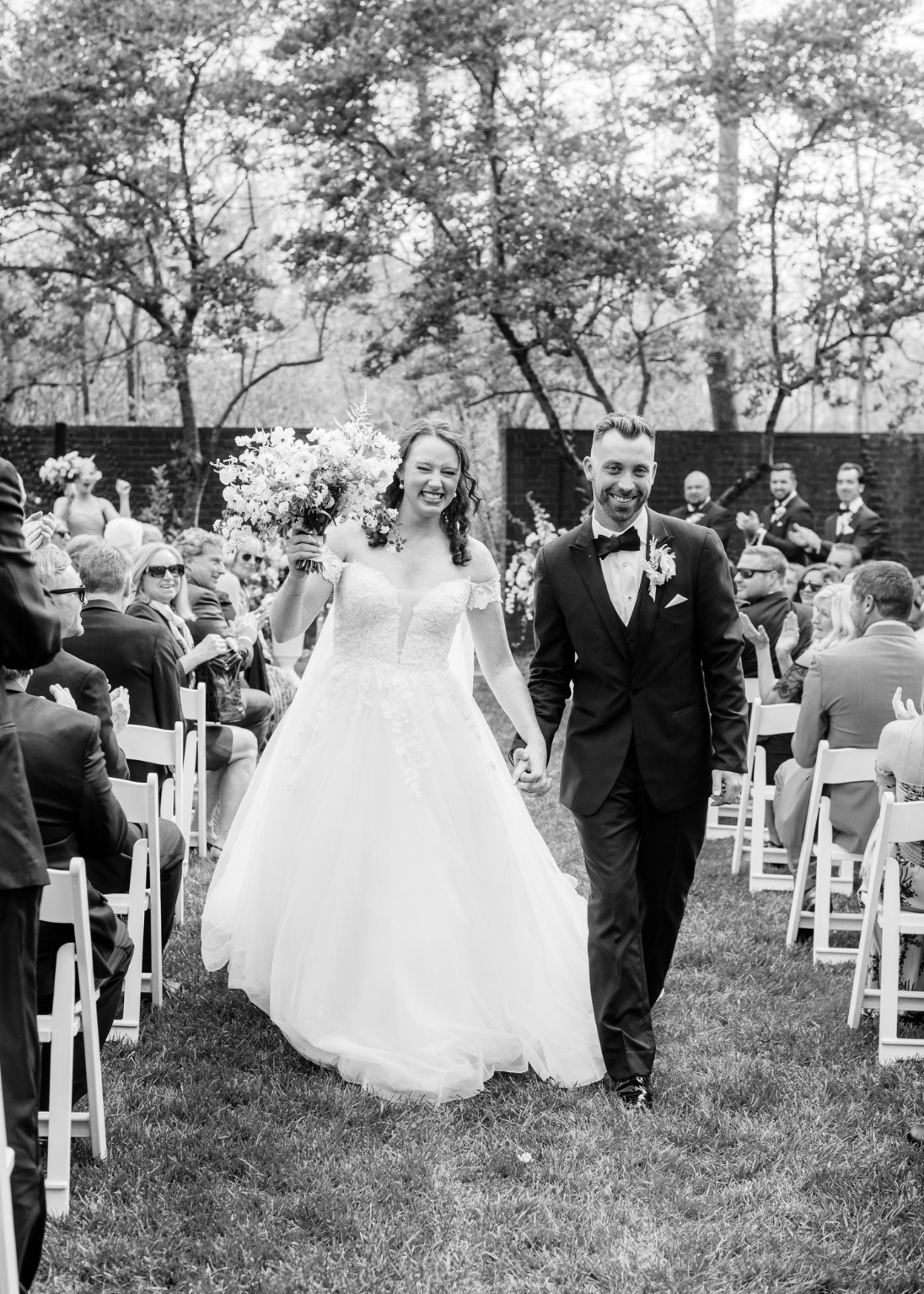 Sweet garden wedding ceremony at Peterloon Estate